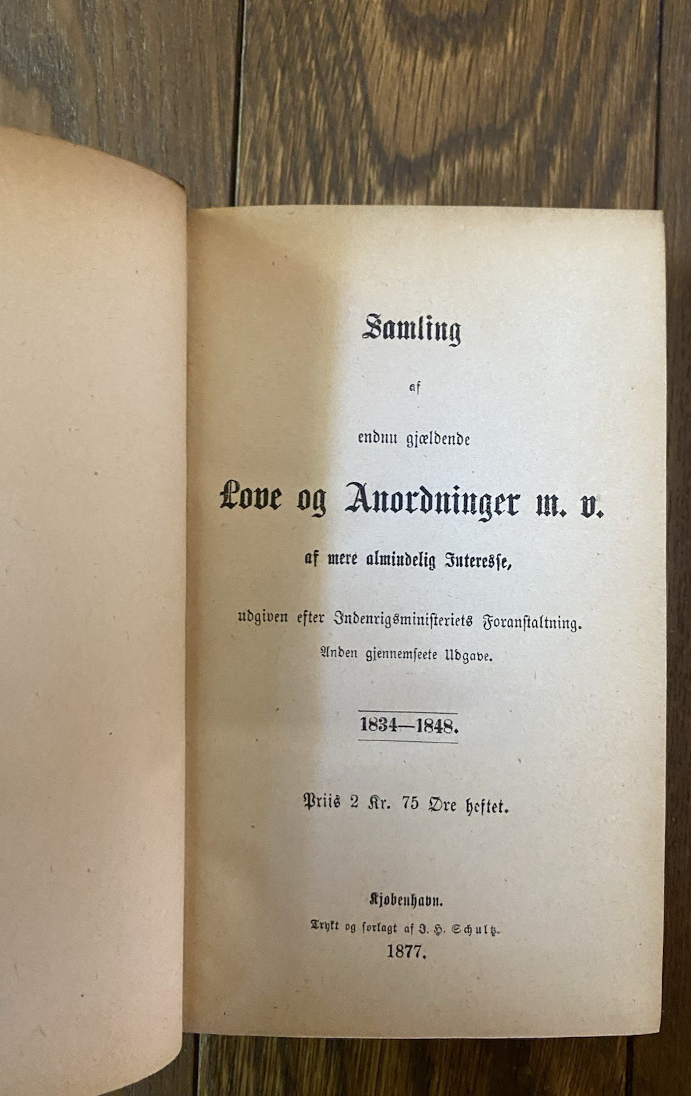 Danish Law Books Samling af Love og Anordninger 1834-1848, 1891-1893 Antique