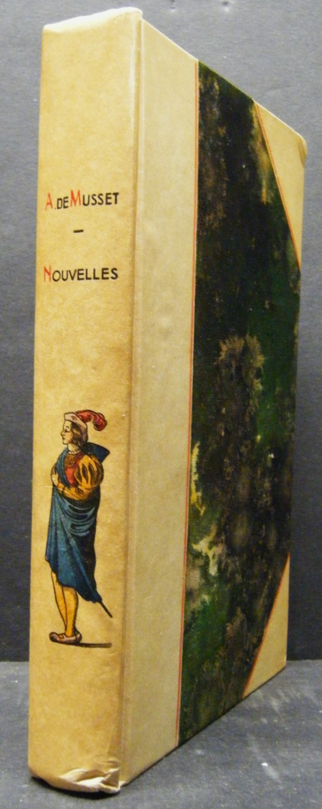 HAND PAINTED VELLUM – ALFRED DE MUSSET – NOVELS – 1948 – FRENCH ROMANTICISM