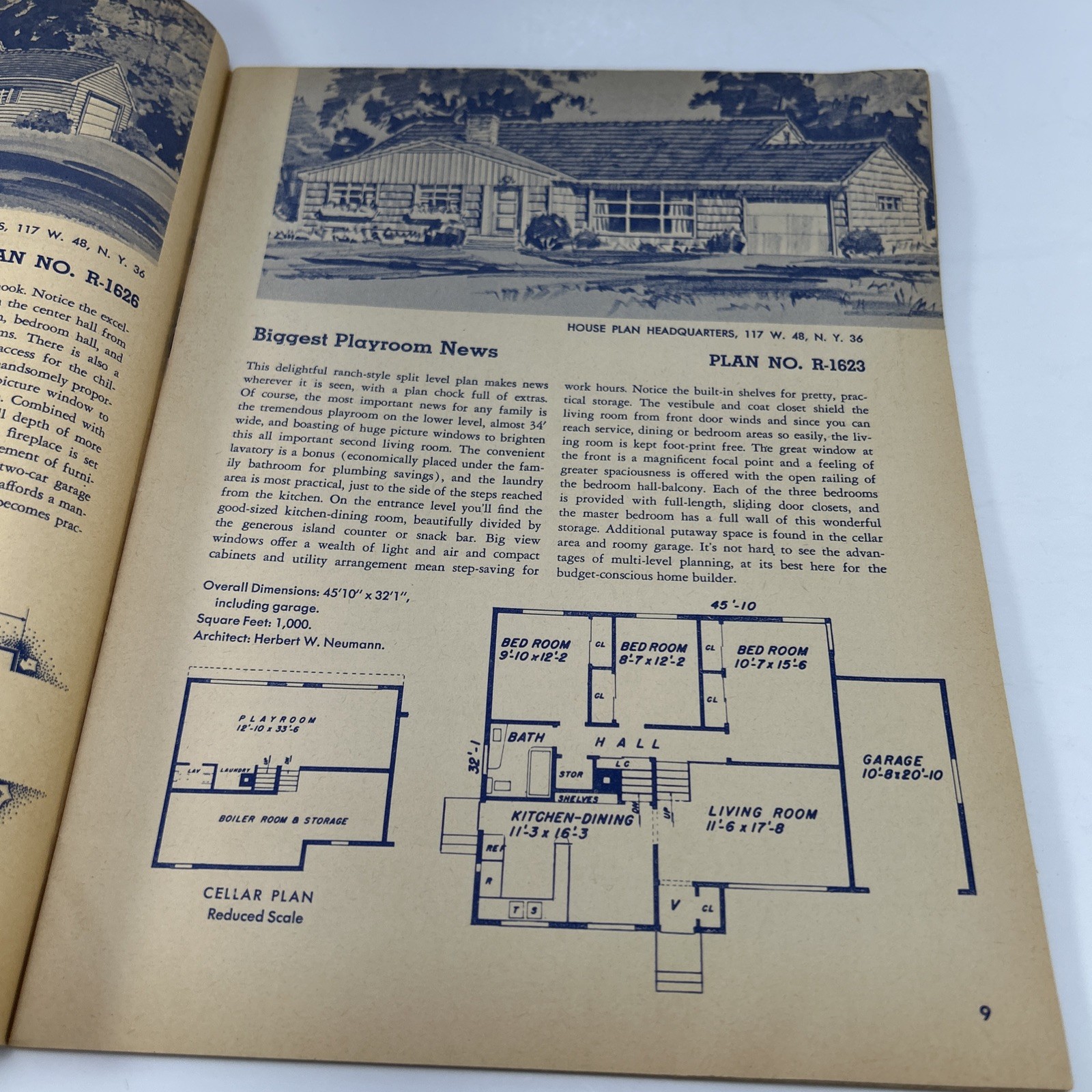Popular Homes and Plans 1960 Vintage House Plan Mid Century Architecture 14th Ed