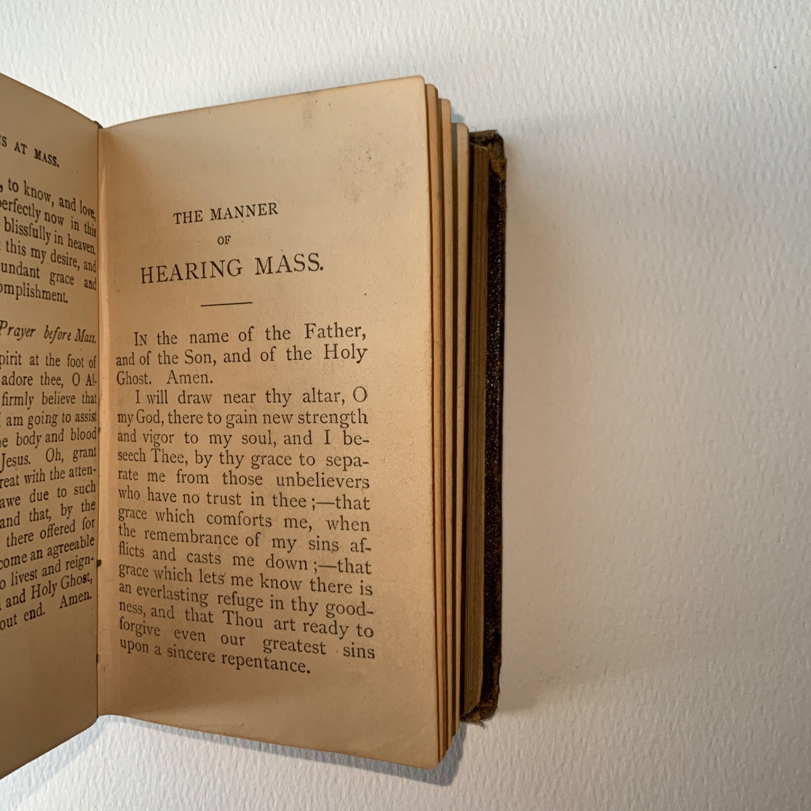 1875 Key of Heaven Antique Catholic Prayer Book Benziger Gilt 3×5 Fair
