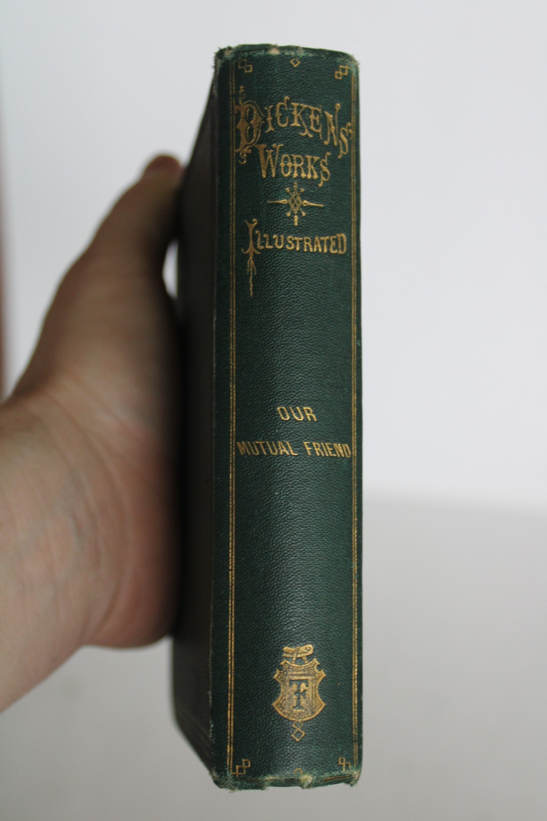 Antique (10) 1860’s Dickens Works Charles Dickens Small Illustrated Book Set