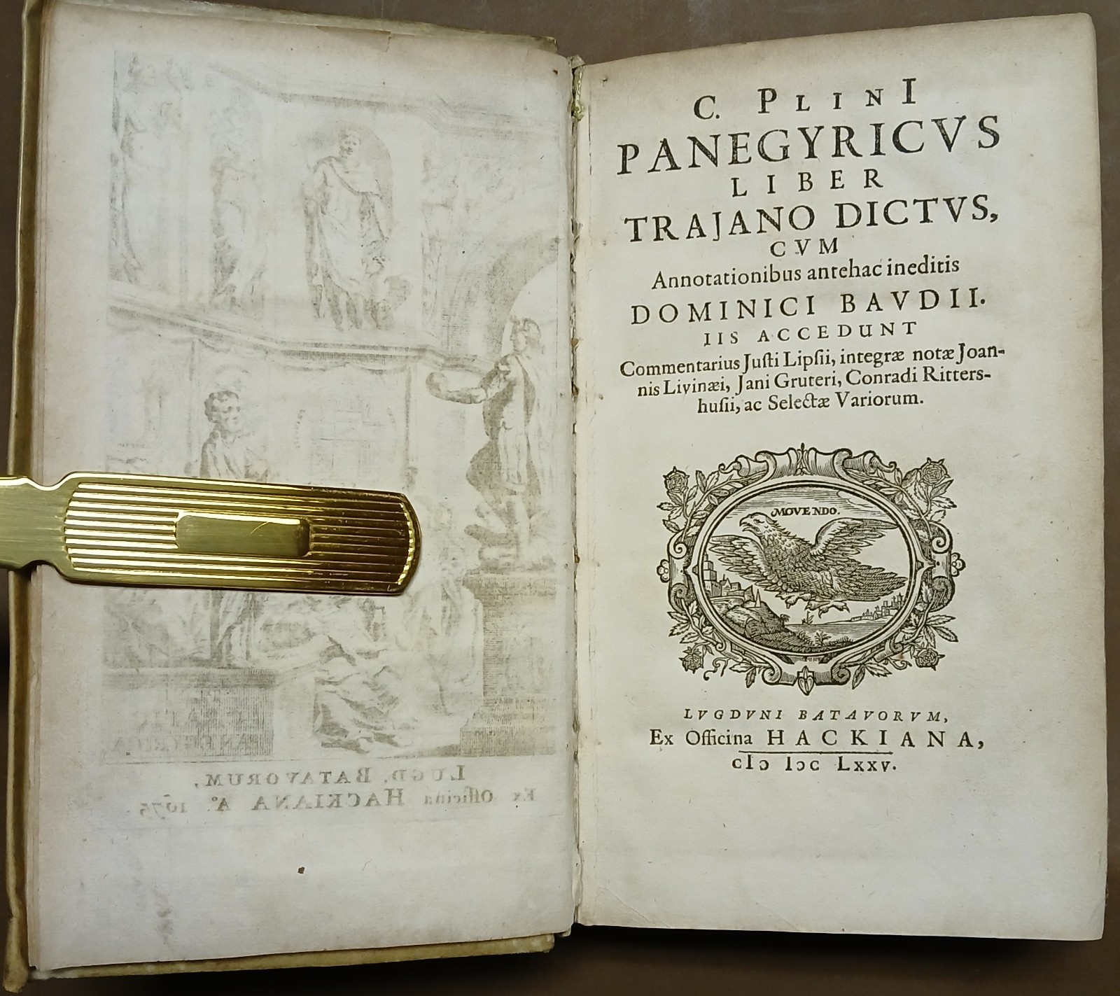 PLINY THE YOUNGER, Panegyricus Liber Trajano Dictus 1675