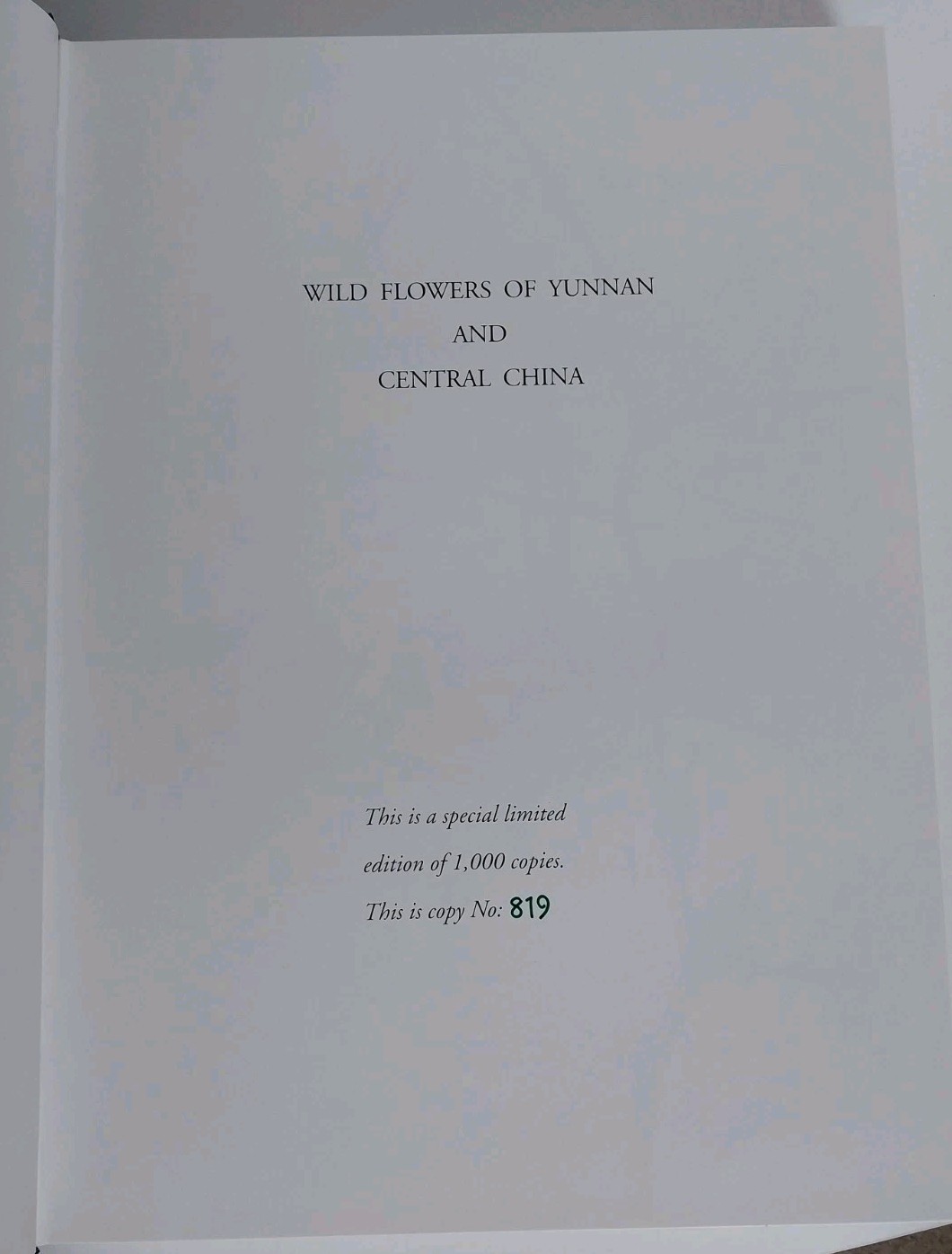 *Rare* Wild Flowers Of Yunnan And Central China By Walden & Hu 2000 HC