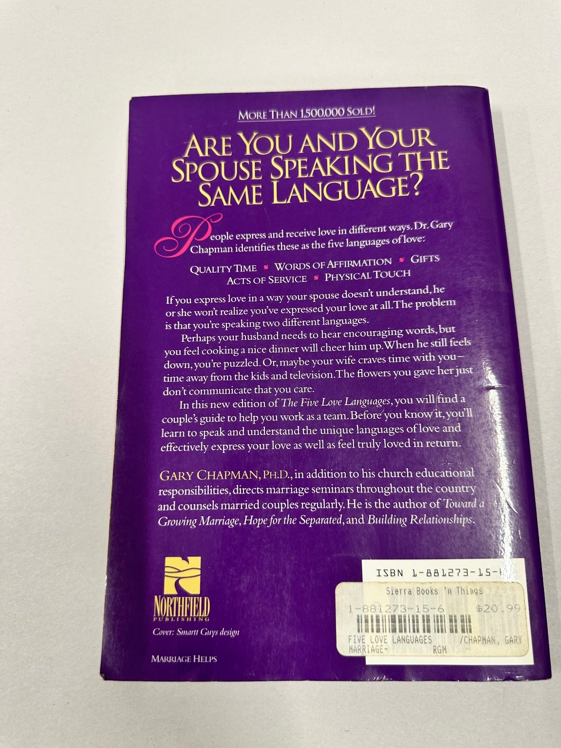 The Five Love Languages Gary Chapman Study Guide Million Seller Paperback