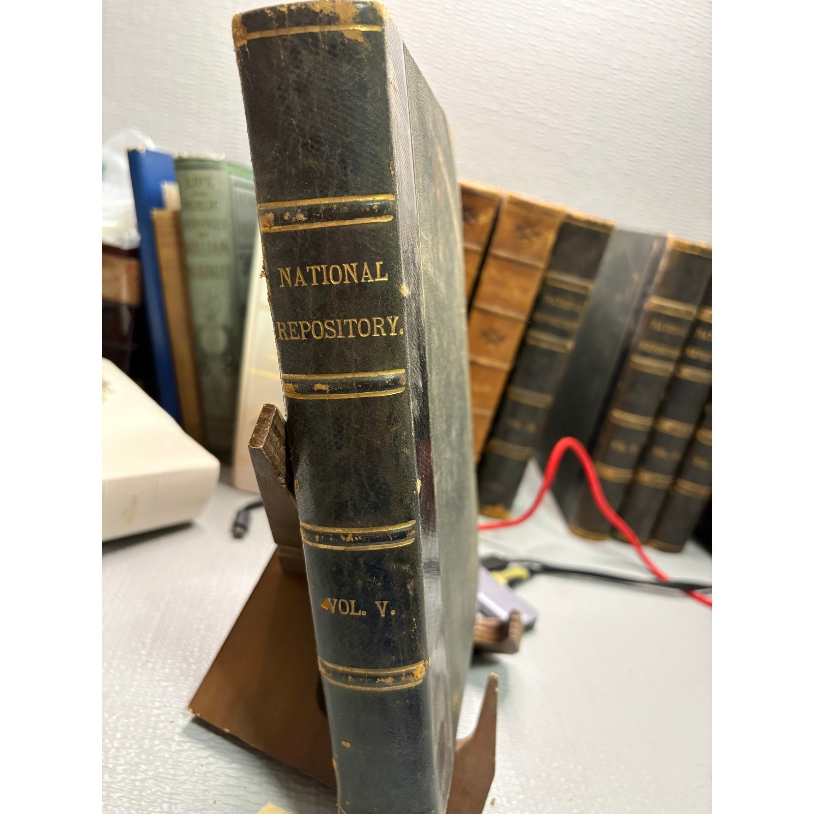 1879 National Repository Vol V Antique Hardcover Religious Literature Art