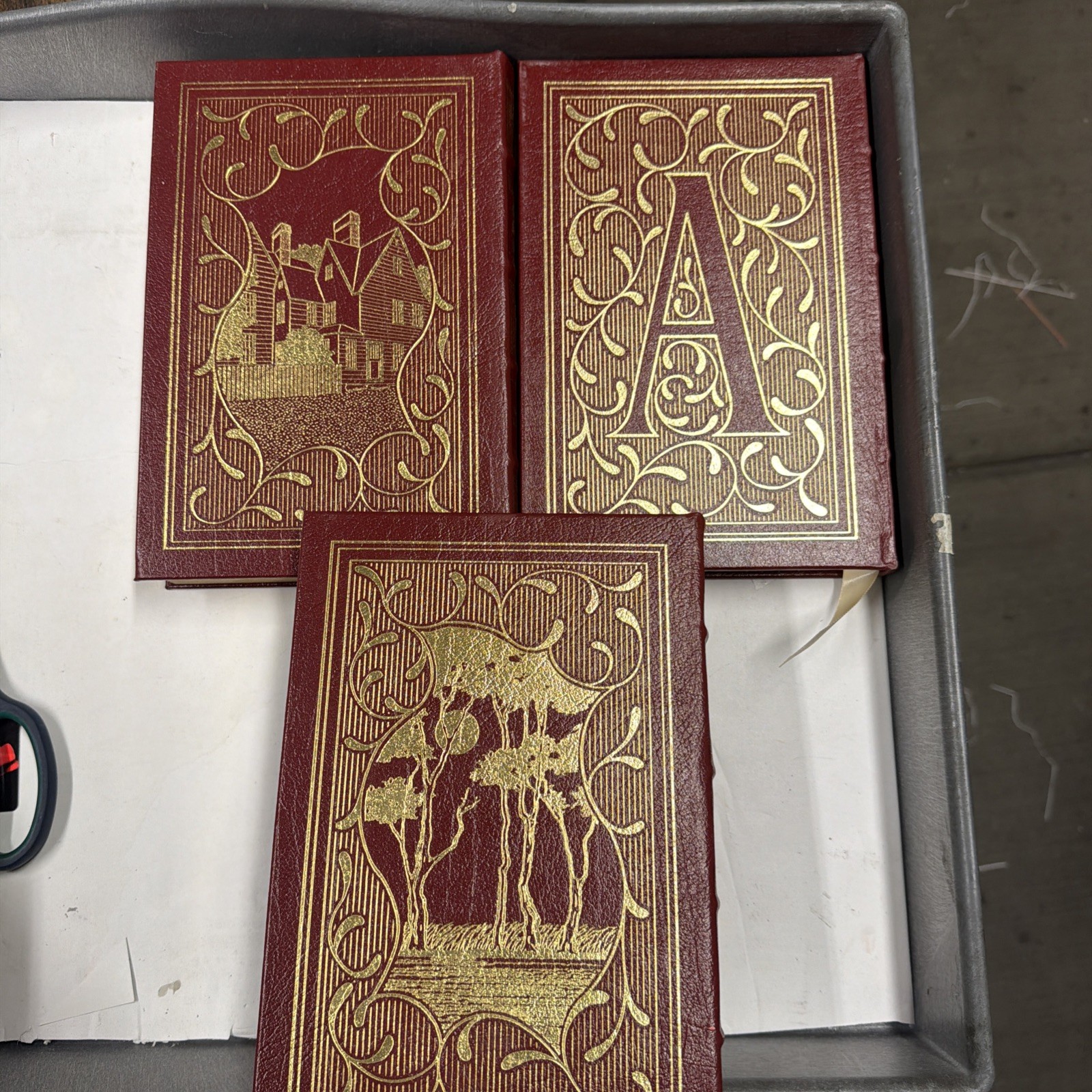 NATHANIEL HAWTHORNE MASTERPIECES Easton Press 3 vol SEALED NEW Scarlet Letter