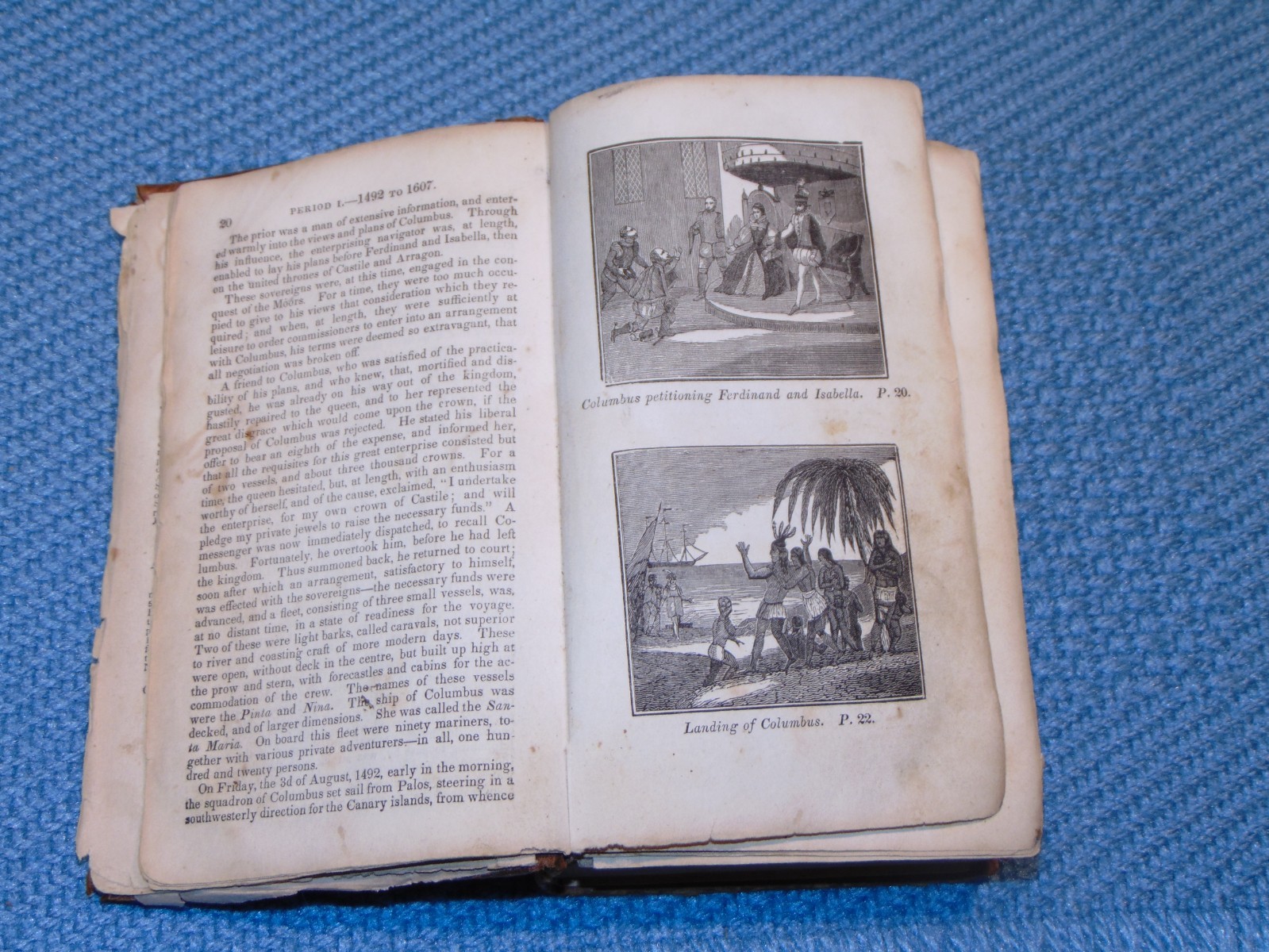 CIRCA 1830 LEATHER-ON-BOARD BOOK: “HISTORY OF THE UNITED STATES”