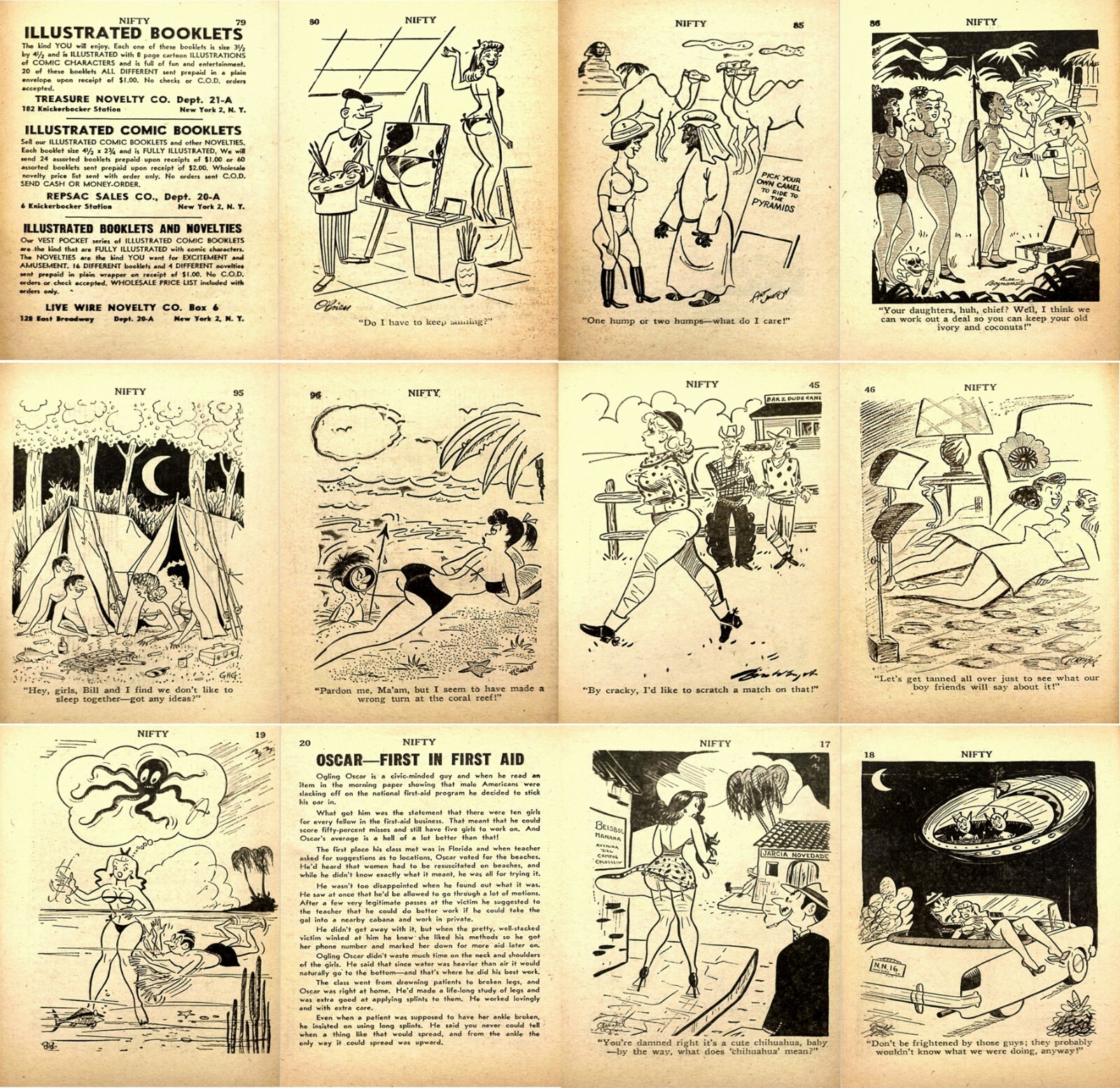 Nifty Gals & Gags – Humor Laughter Naughty Sexy Magazine – 8 Old Issues on DVD