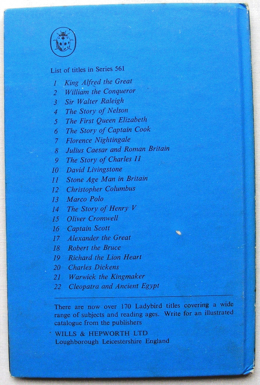 Vintage Ladybird Book – King Alfred the Great–History 561-VGC/Fine +FREE COVER+