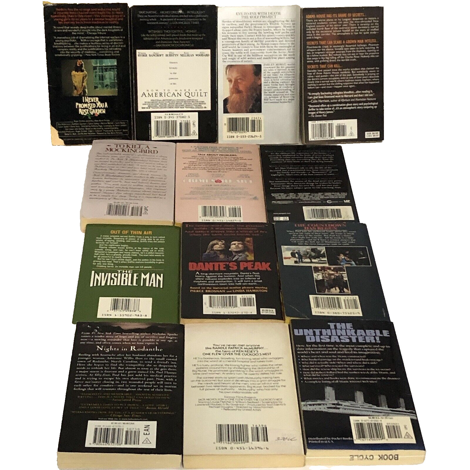 Movie Tie-In’s, Best Seller’s ~ PB Book Lot of 13 ~ Dante’s Peak, H.G. Wells…