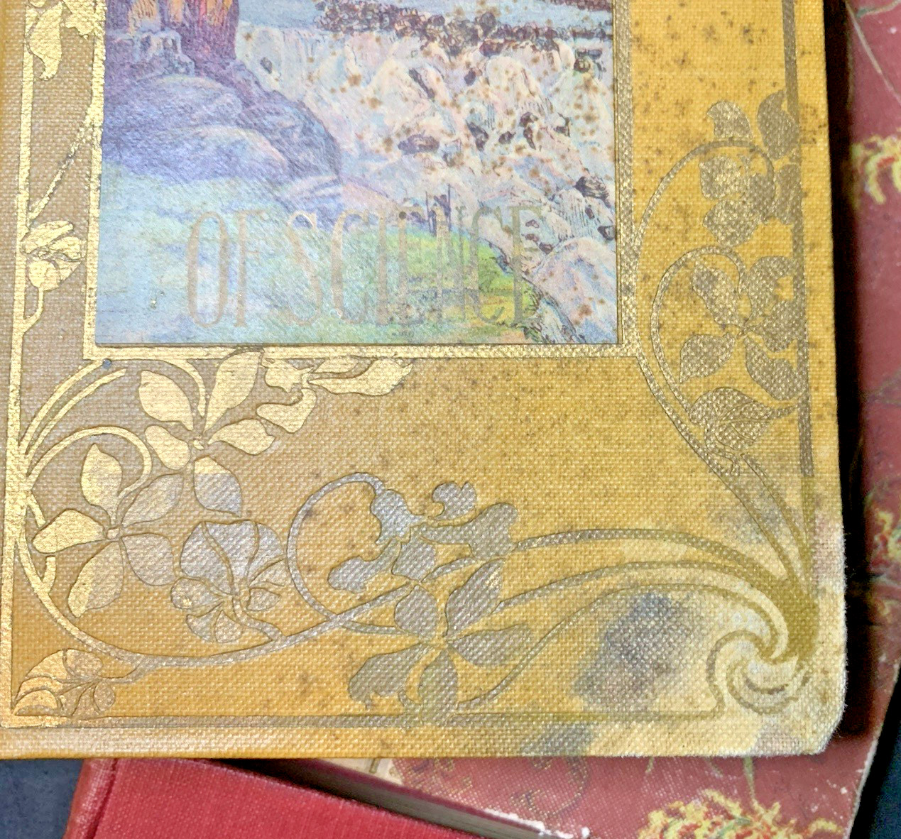Antique Rainbow Decor Books Lot 10 Small HC Late 1800s Illustrated Stack Vintage
