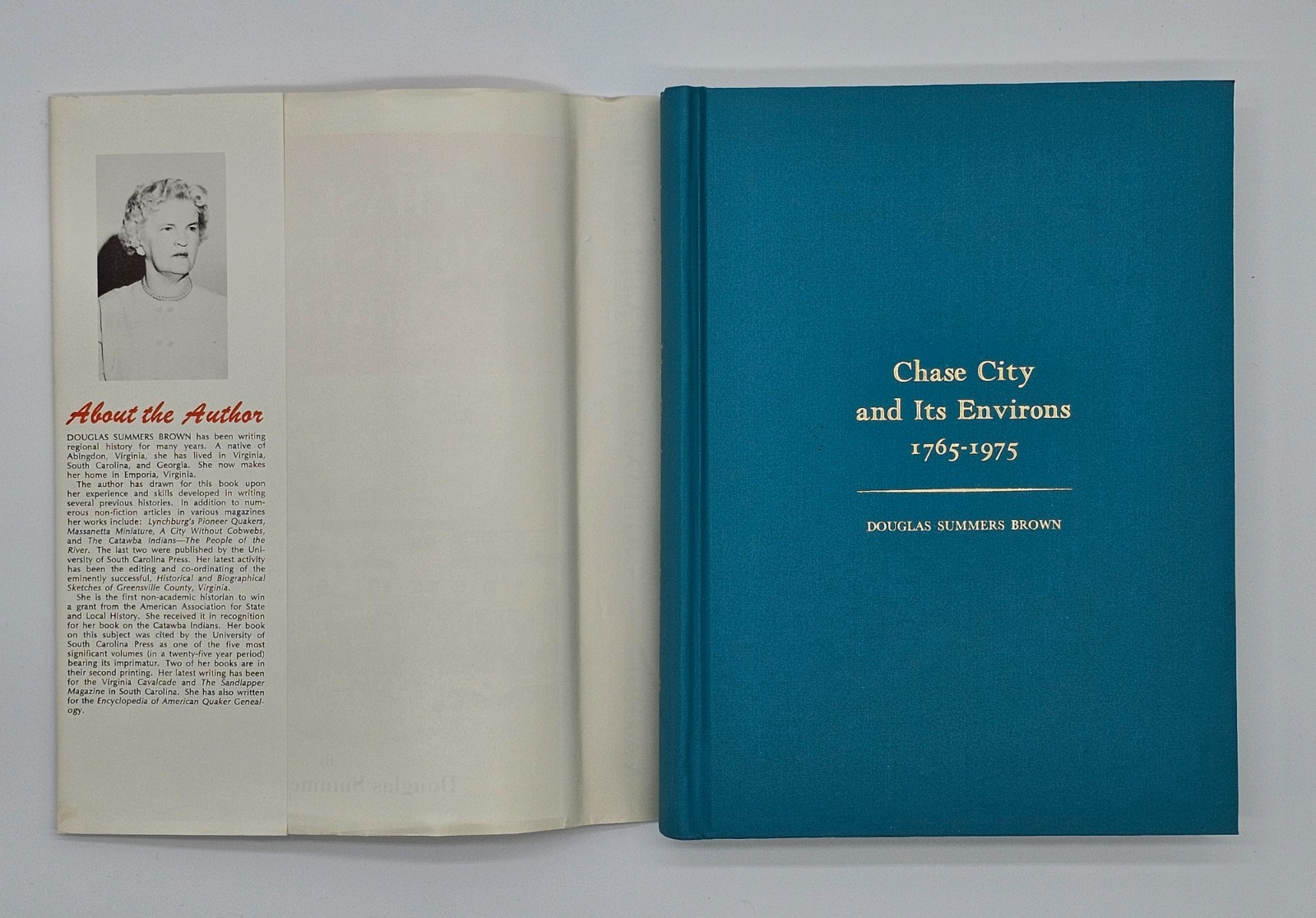 Chase City and Its Environs 1765-1975 Douglas Summers Brown Virginia History DJ