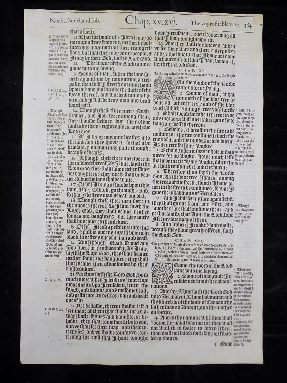 1583 Noblest Geneva Bible Folio- Book of Ezekiel- YOU PICK
