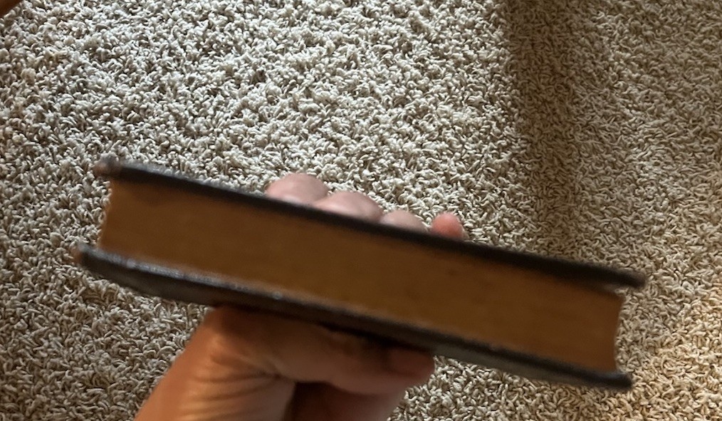 Antique 1888 Gefangbuch Leather Lutheran Embossed Hymn Book in German Vintage