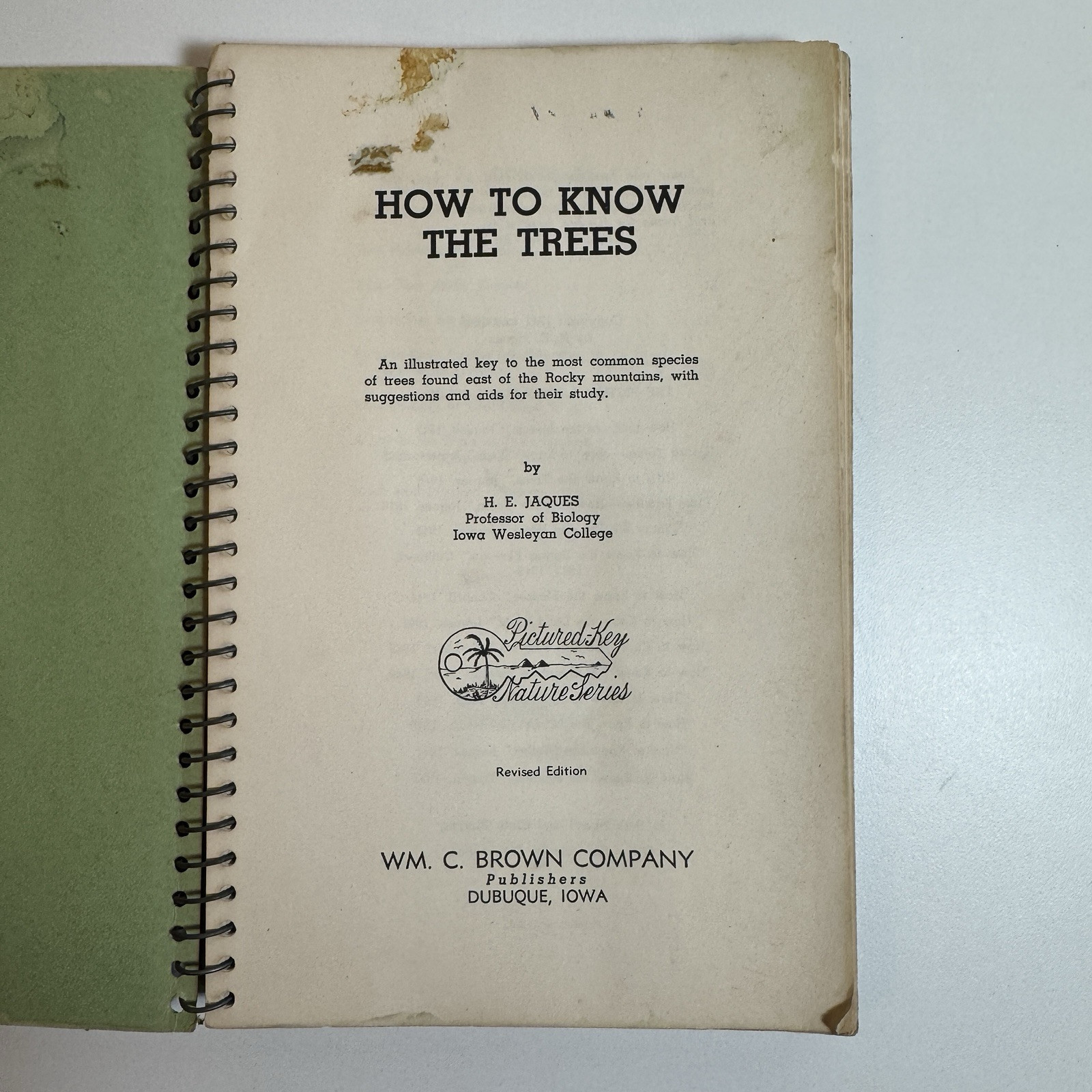 H. E. Jaques HOW TO KNOW THE TREES 1946 Spiral bound paperback