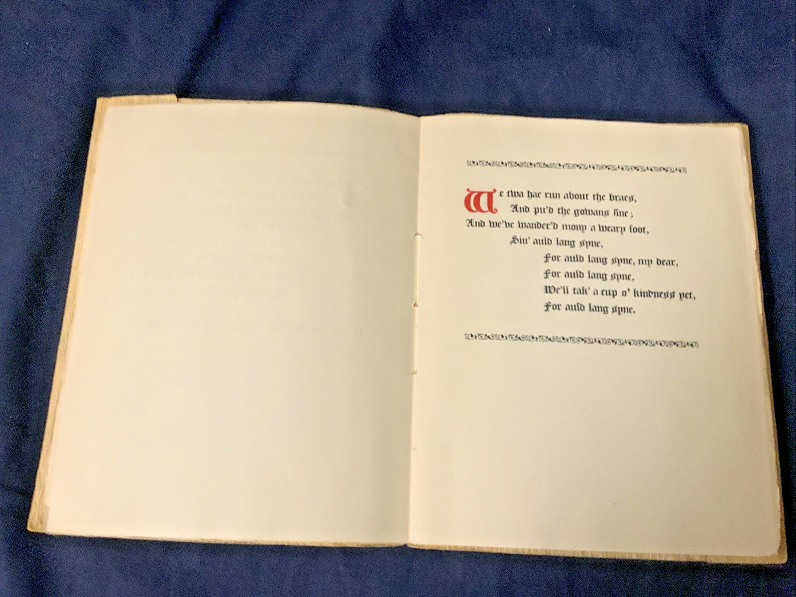 Auld Lang Syne by Robert Burns 1900 Antique Song Poem Book Moses King Lovell Co