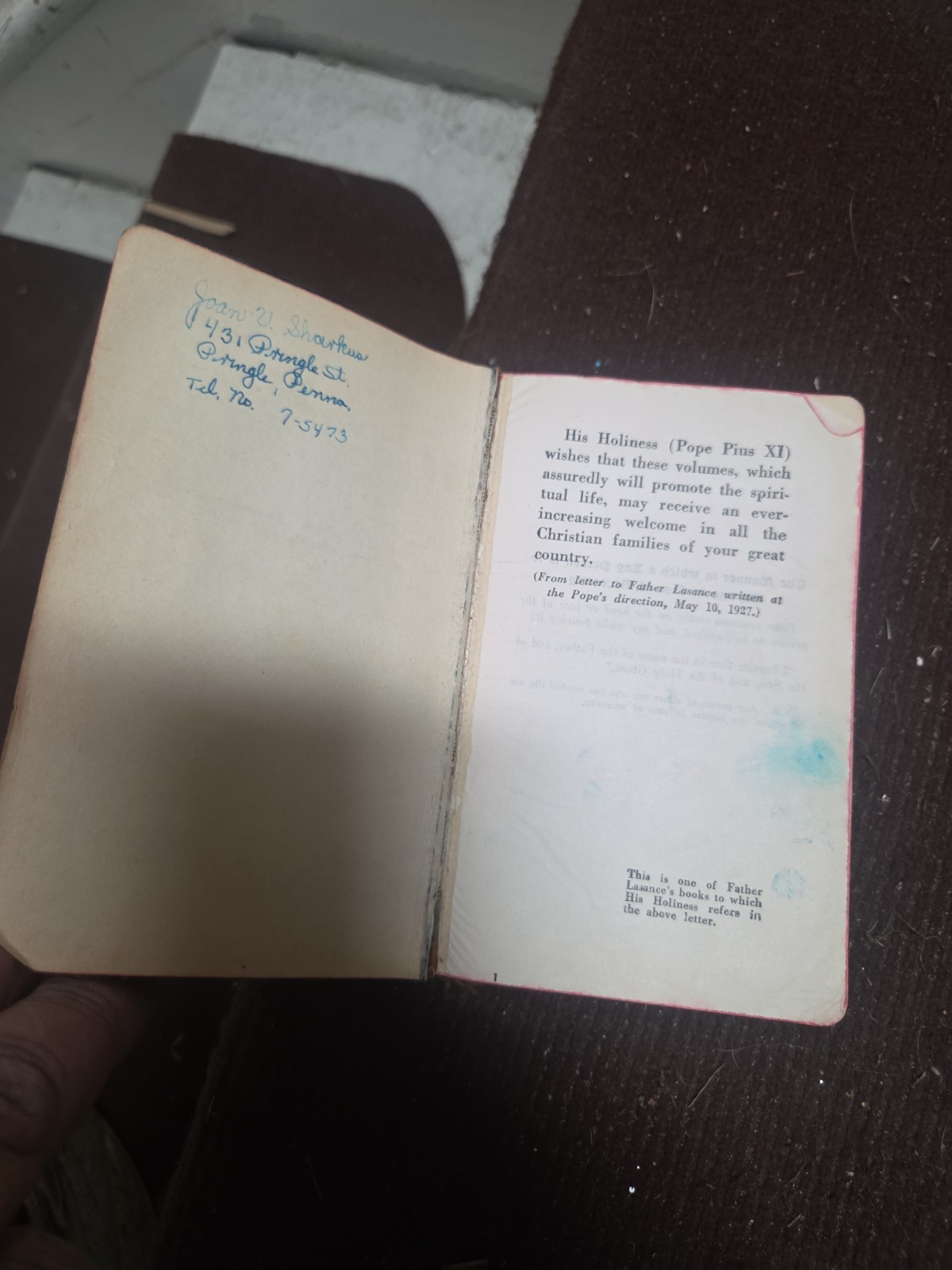 1946 THE CATHOLIC GIRL’S GUIDE Rev Francis Lasance Benzinger Brothers LEATHER