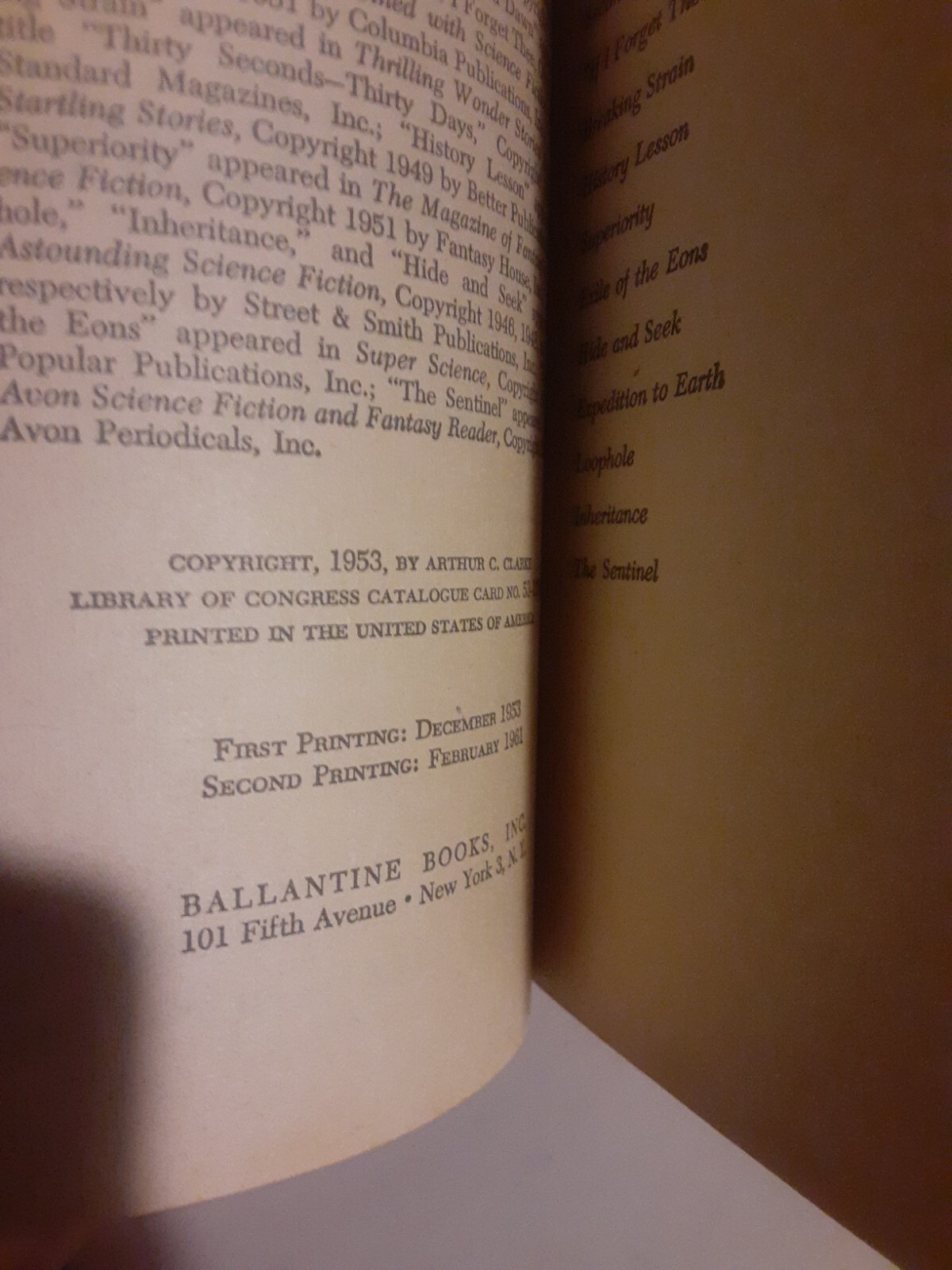 Expedition To Earth Arthur C. Clarke Vintage Ballantine 472K 1961 Second…