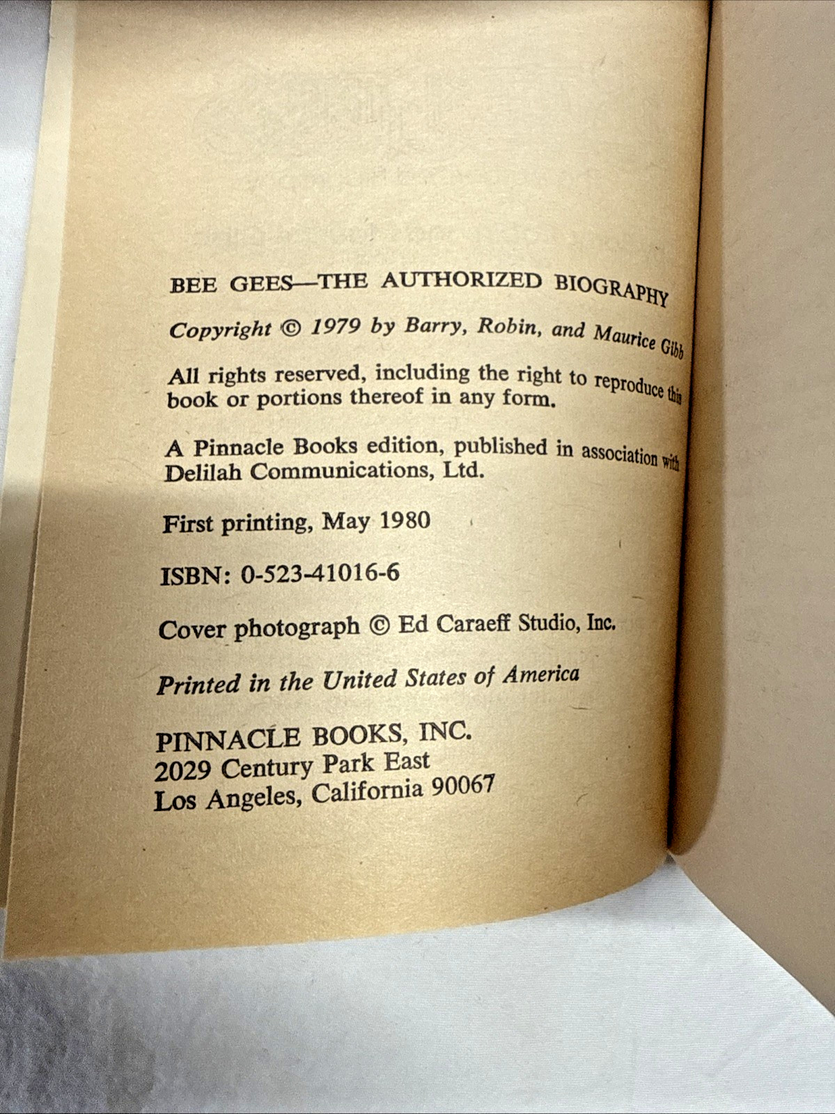 Bee Gees The Authorized Biography by David Leaf 1980 Pinnacle Books Paperback