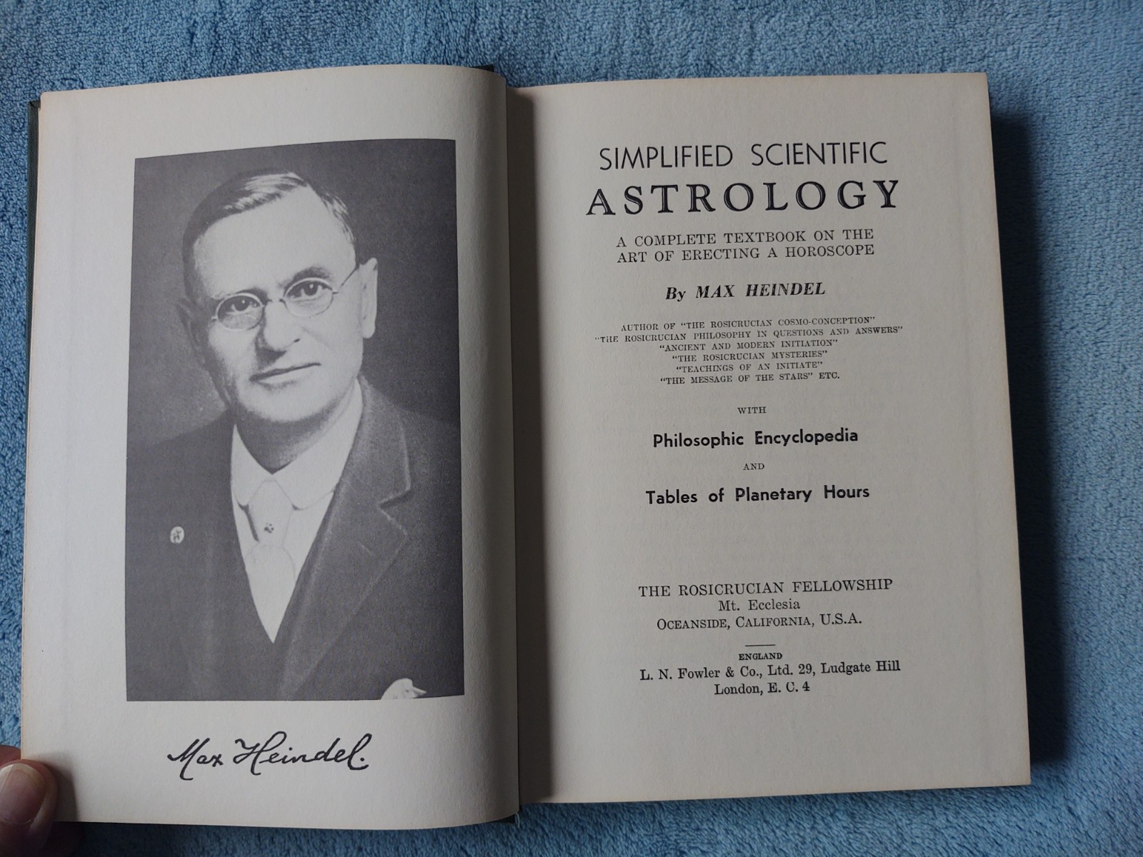 Max Heindel Simplified Scientific Astrology HC Rosicrucian Fellowship 1973