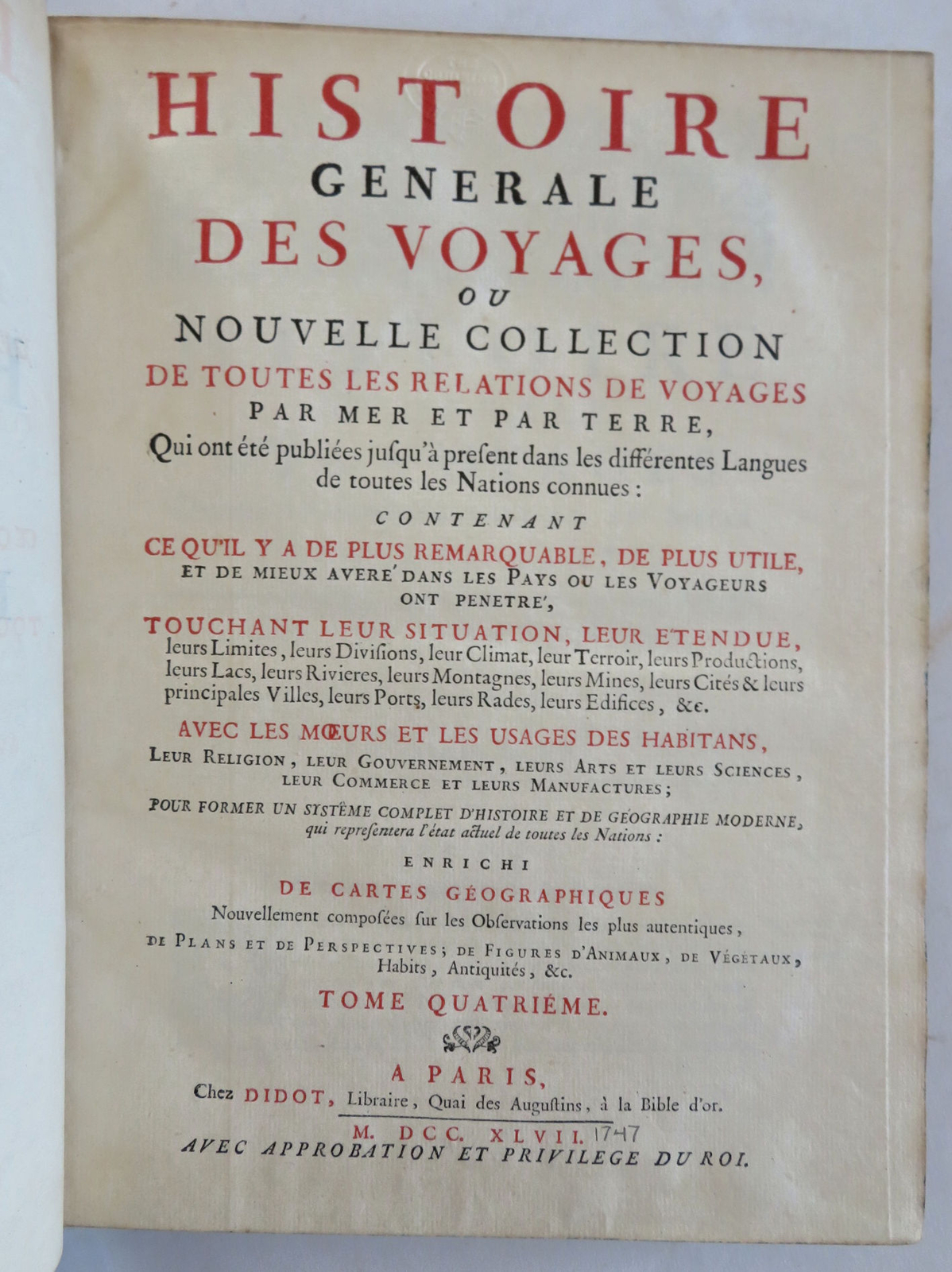 West Africa Ivory Coast Exploration History Voyages 1747 leather book 35 plates