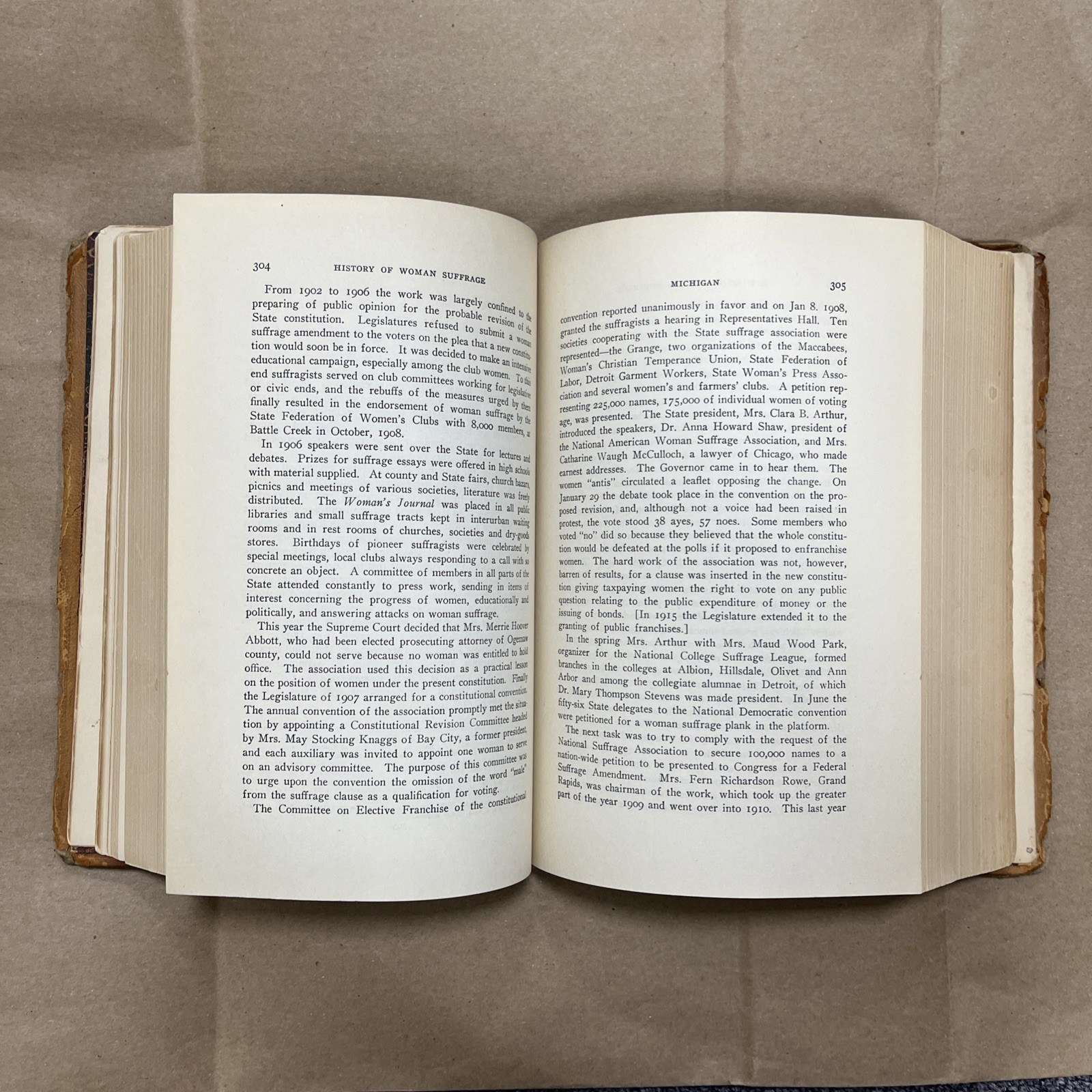 The History of Women’s Suffrage Volume VI 1900-1920 Leather Binding 1922