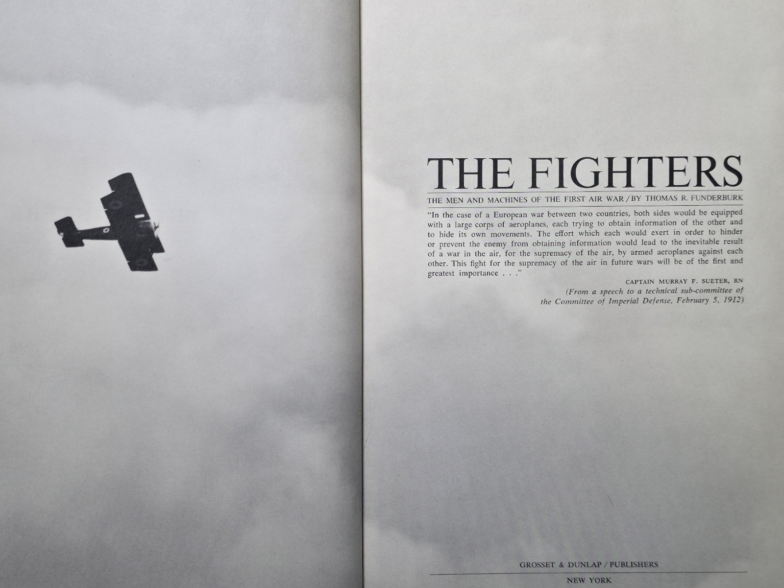 1965 The Fighters Men Machines Of First Air War Thomas Funderburk WWI Planes