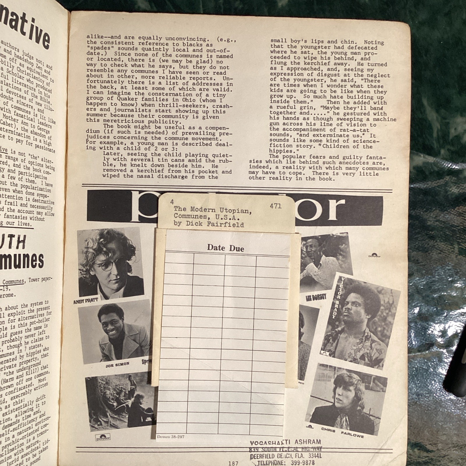 The Modern Utopian Communes USA by Dick Fairfield, Copyright 1971