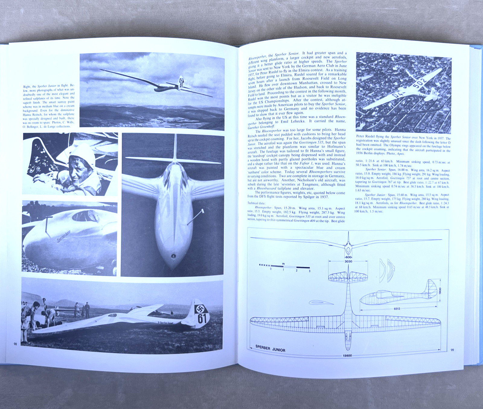 The World’s Vintage Sailplanes 1908-45 Martin Simons Kookaburra Aviation Gliders