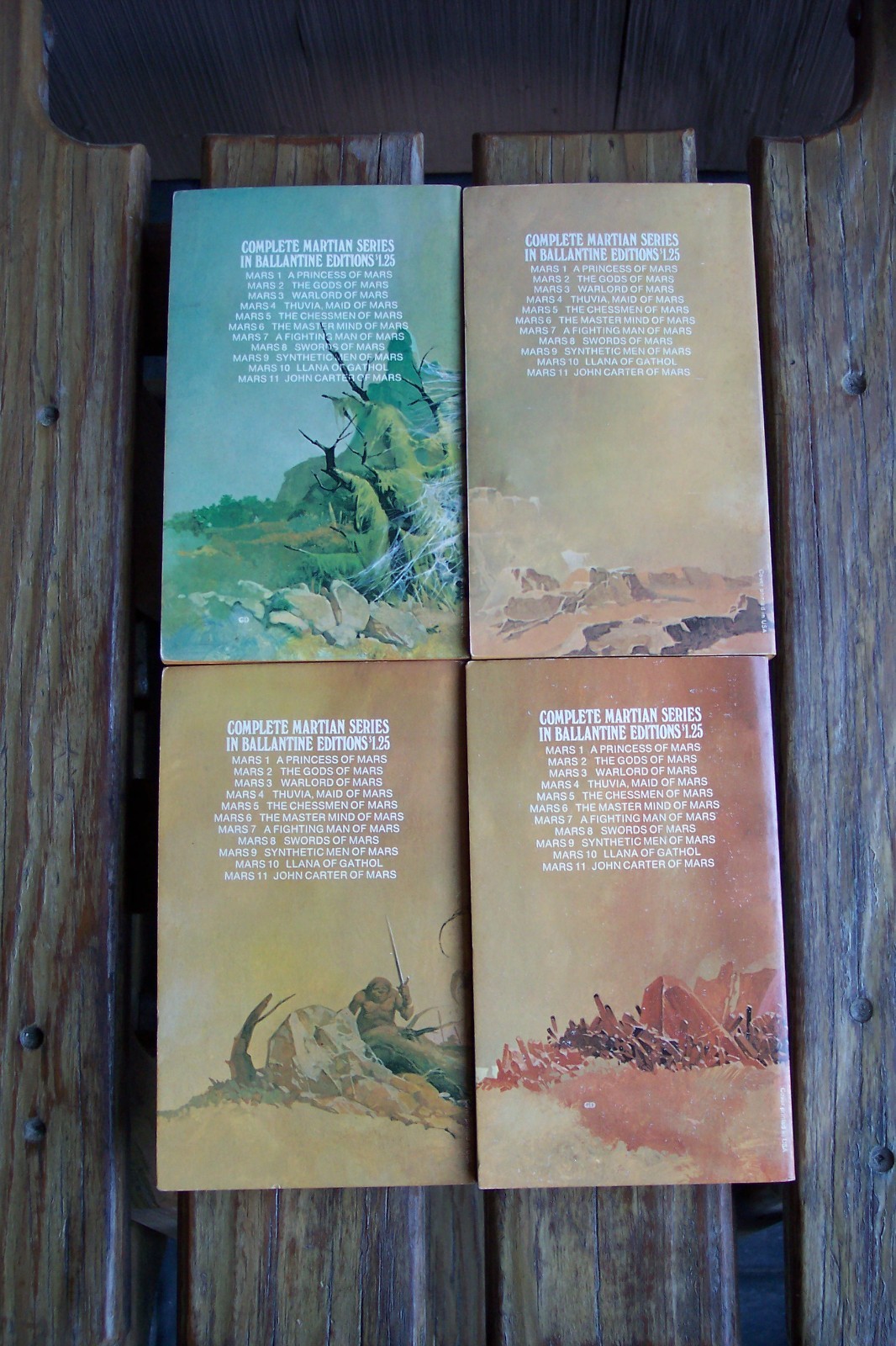 Edgar Rice Burroughs Lot Mars / Barsoom Set 1-10 Vintage Ballantine 1970s PB