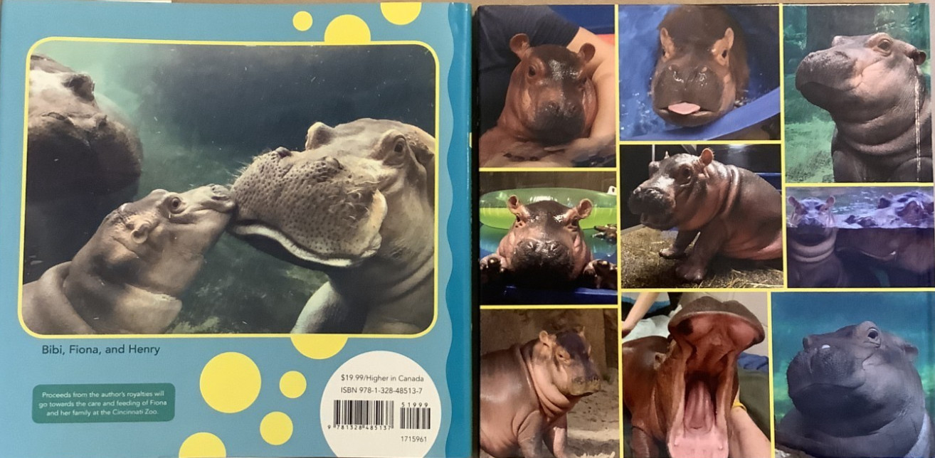 AUTOGRAPHED Fine 2018 HC DJ 1st ED Saving Fiona Hippo Thane Maynard