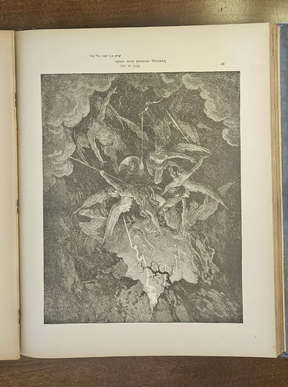 1880 John Milton’s Paradise Lost Illustrated by Gustave Doré Book Antique Rare