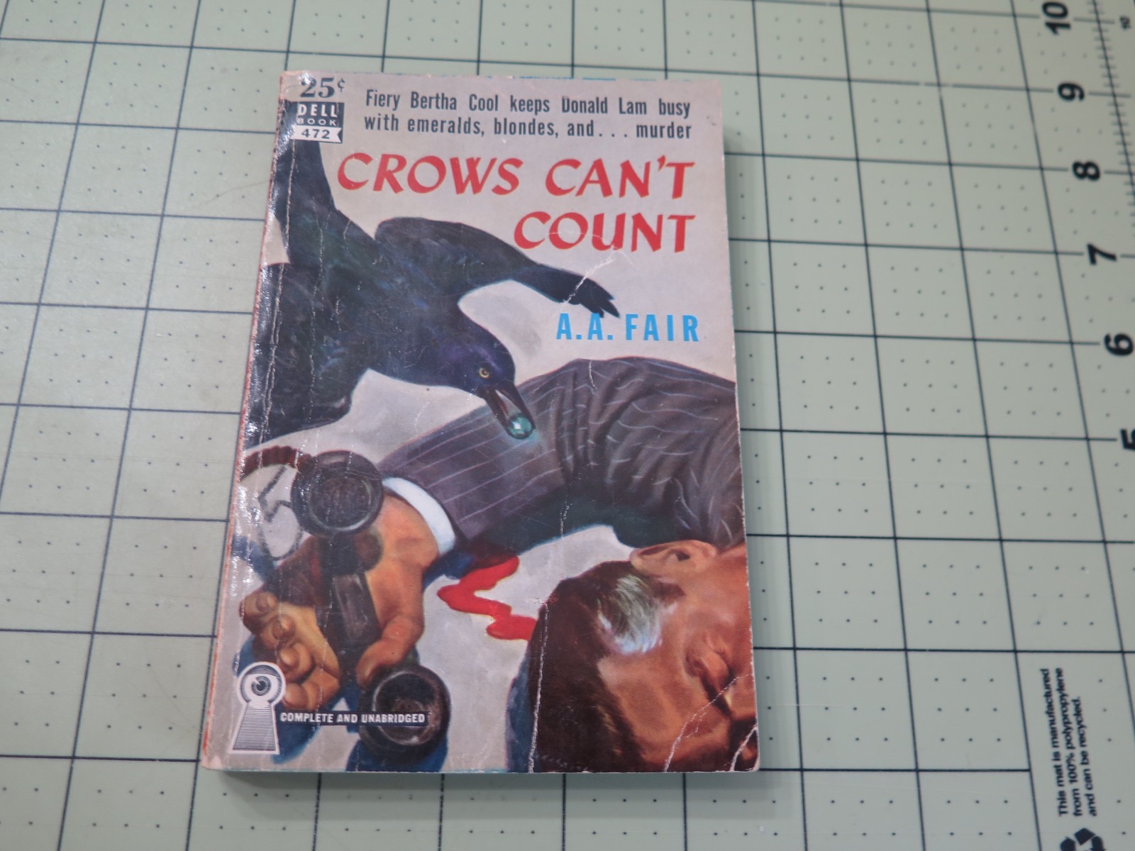 Crows Can’t Count by A. A. Fair Dell Map Back 472 1946 PULP ERA THRILLER