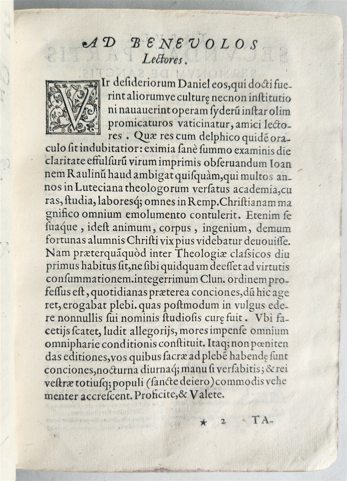 1576 SERMONUM de SANTIS by Johannes Raulin antique VELLUM BINDING