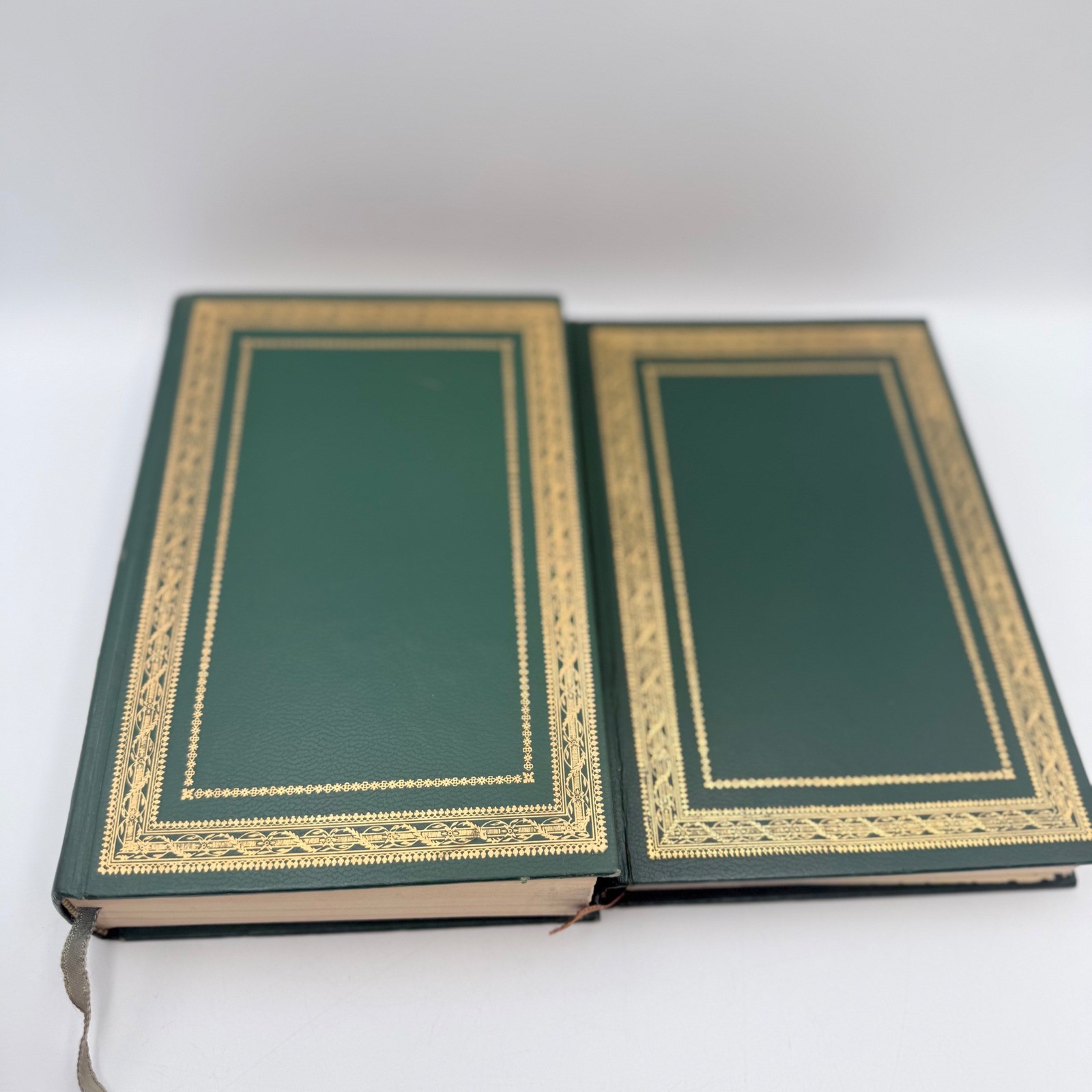 International Collectors Library Of Human Bondage & Jamaica Inn Green Gold Gilt