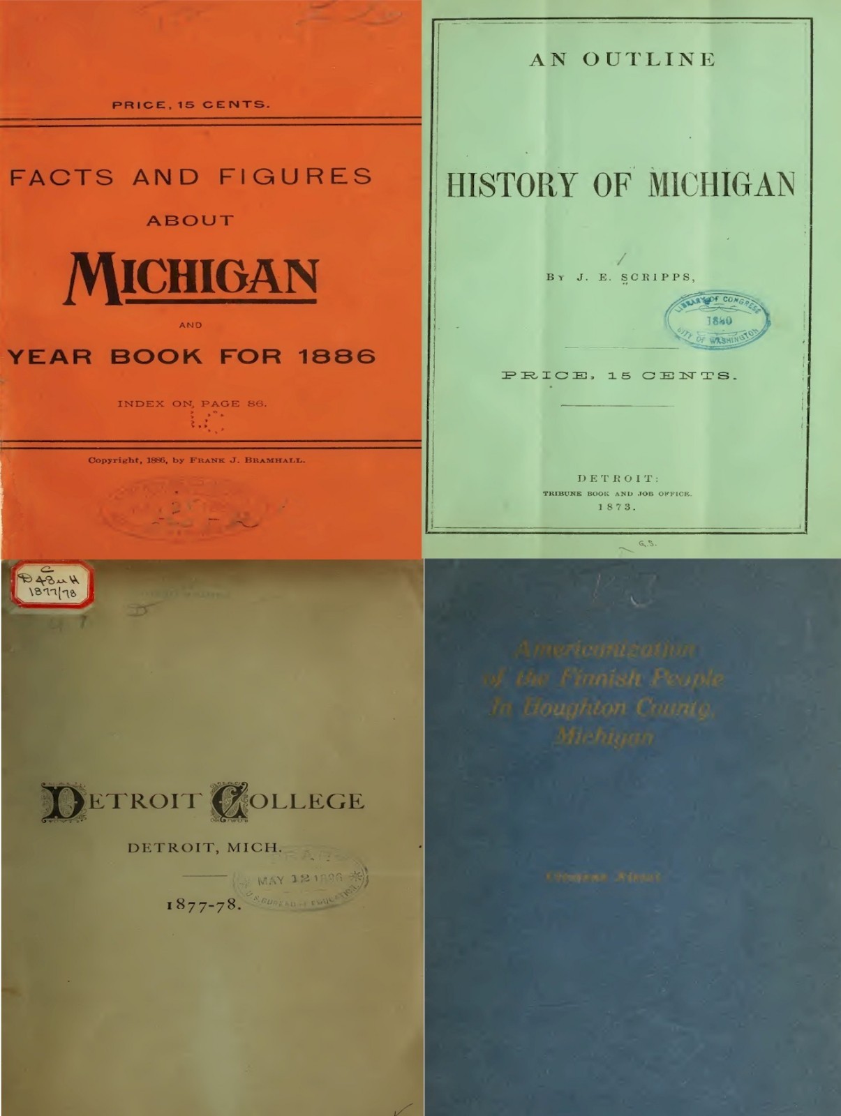 110 Old Michigan History Genealogy Ancestry Family Records Books – Vol. 2 on DVD