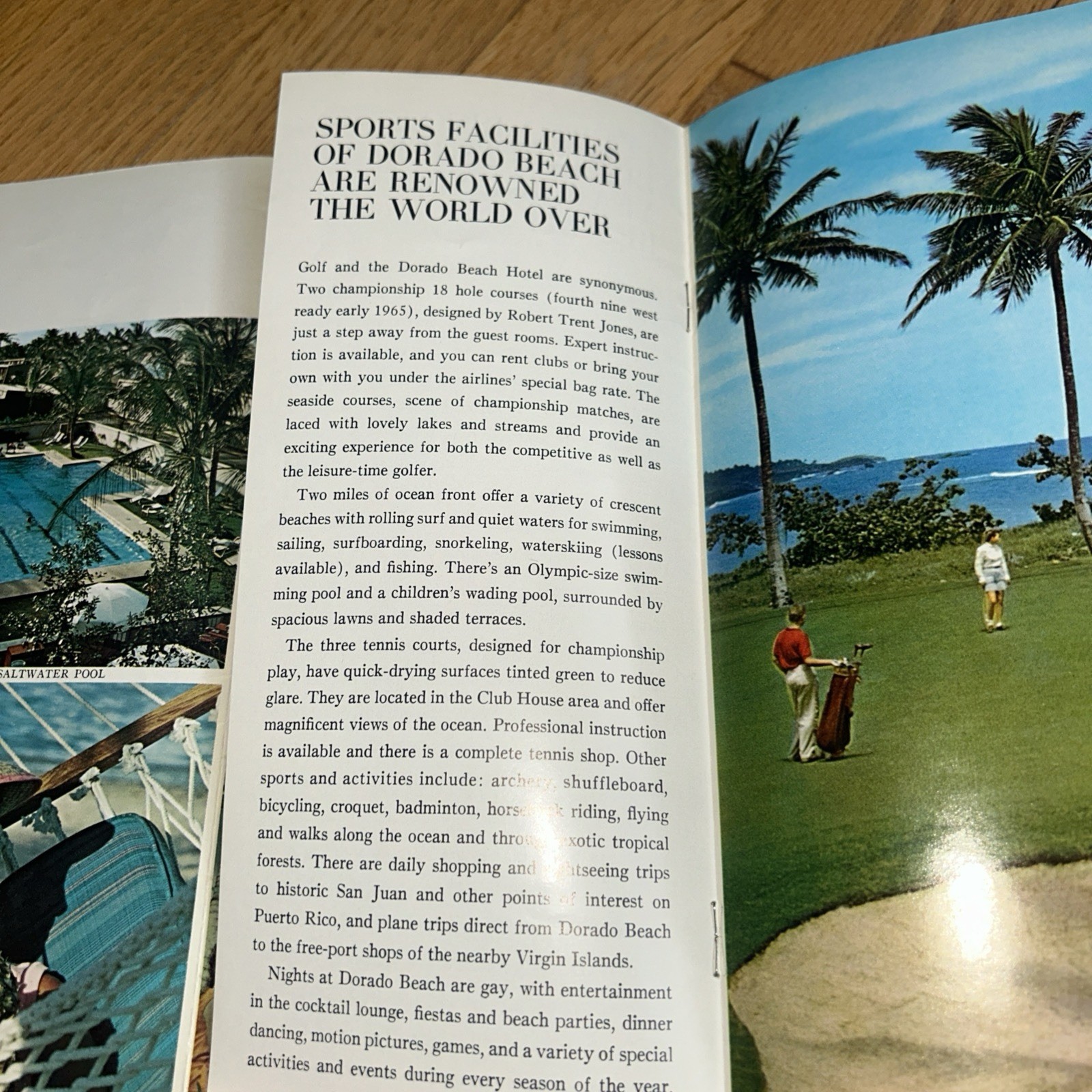 1960s DORADO BEACH HOTEL, PUERTO RICO Brochure & Envelope