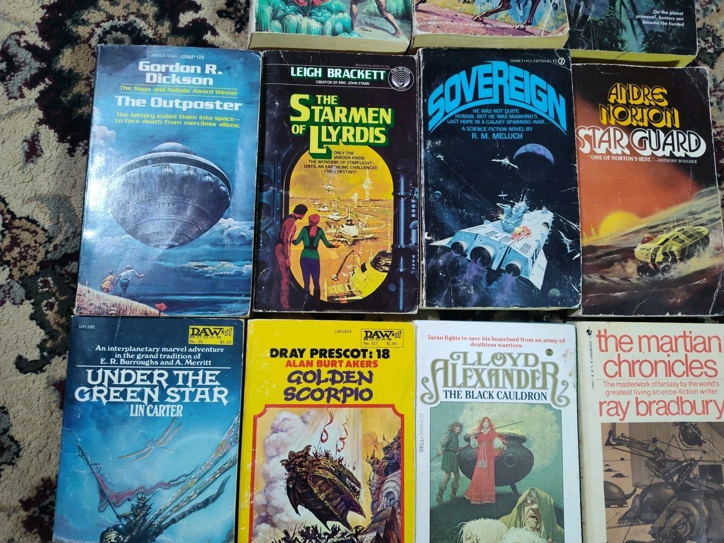 Vintage Sci-Fi Fantasy Paperback Book Lot 15 DAW Ace Bradbury Andre Norton