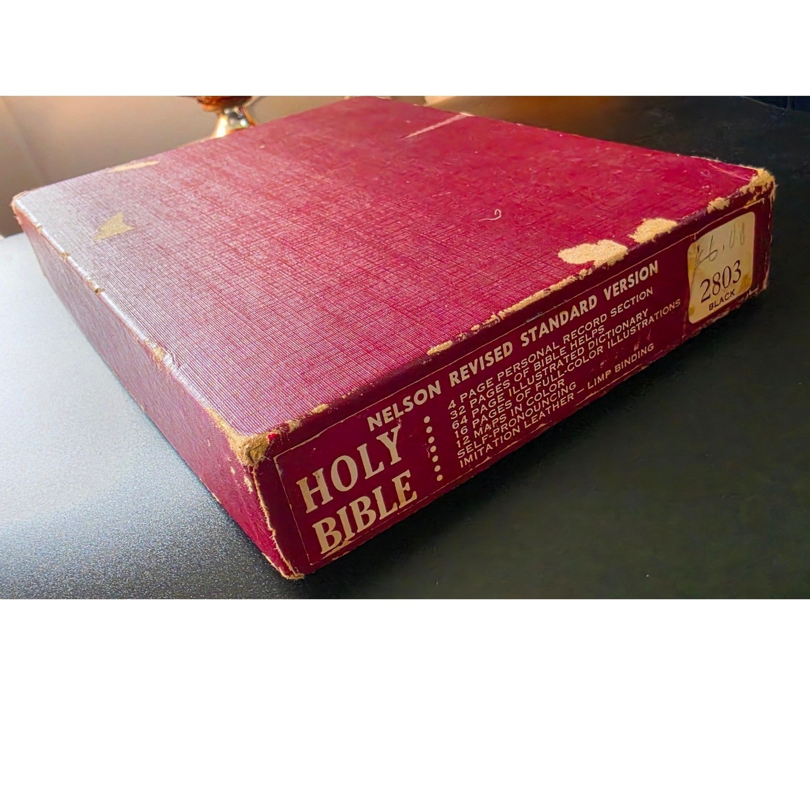 1952 WITH BOX Nelson Revised Standard Version Holy Bible 2803 Black Illustrated