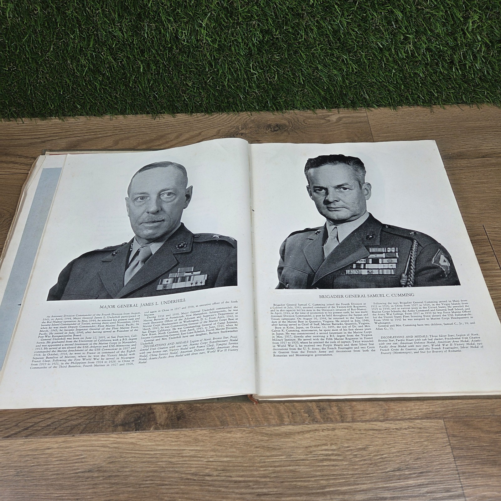 The Fourth Marine Division in World War II (1946) First Edition – Reading Copy