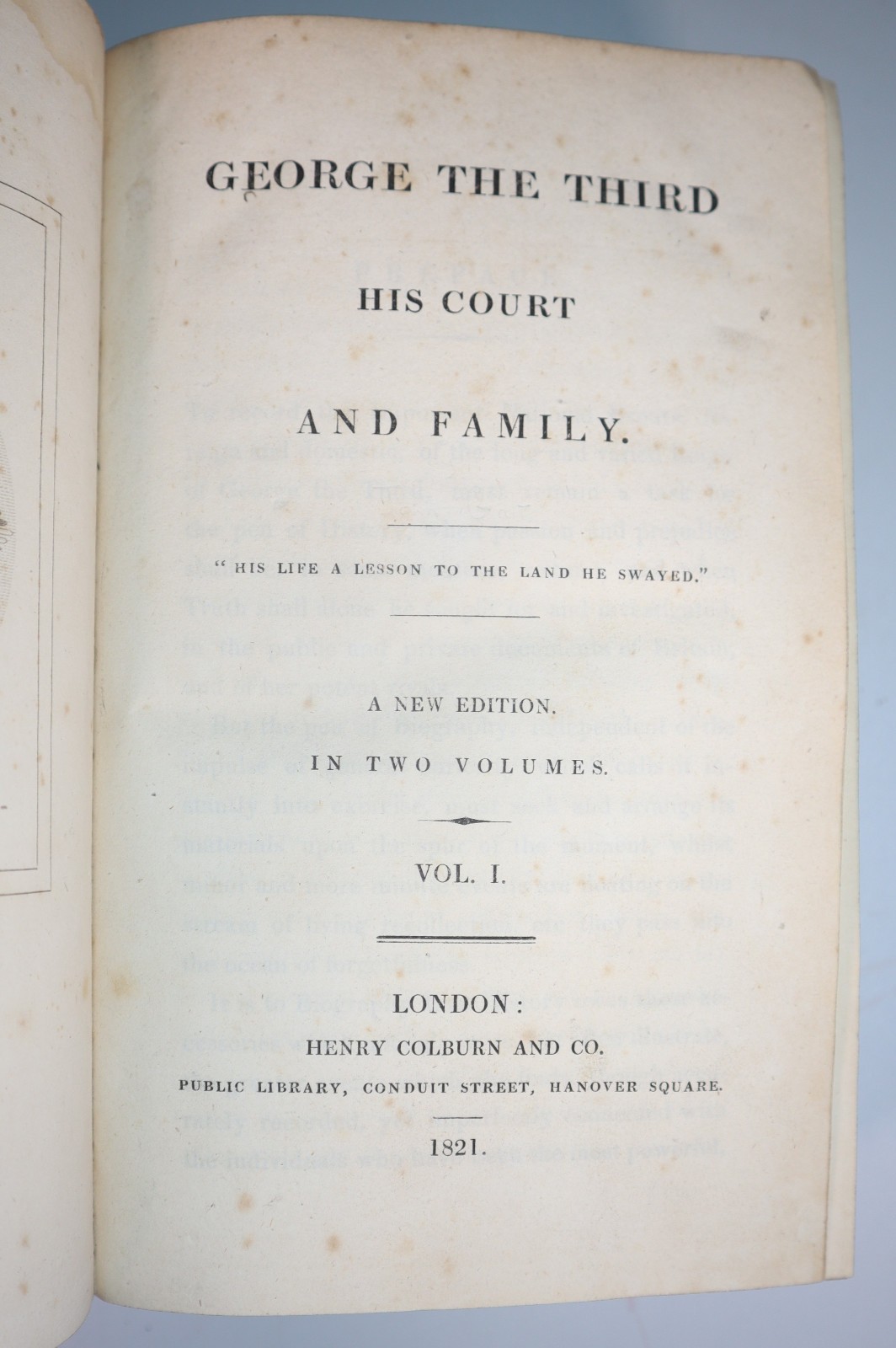 1821 George the Third His Court & Family 2 Vols in 1 Illustrated New Edition