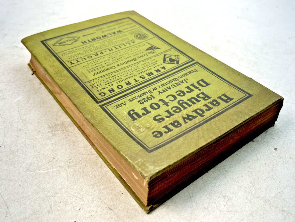 Antique 1922 Hardware Buyers Directory by Hardware Age