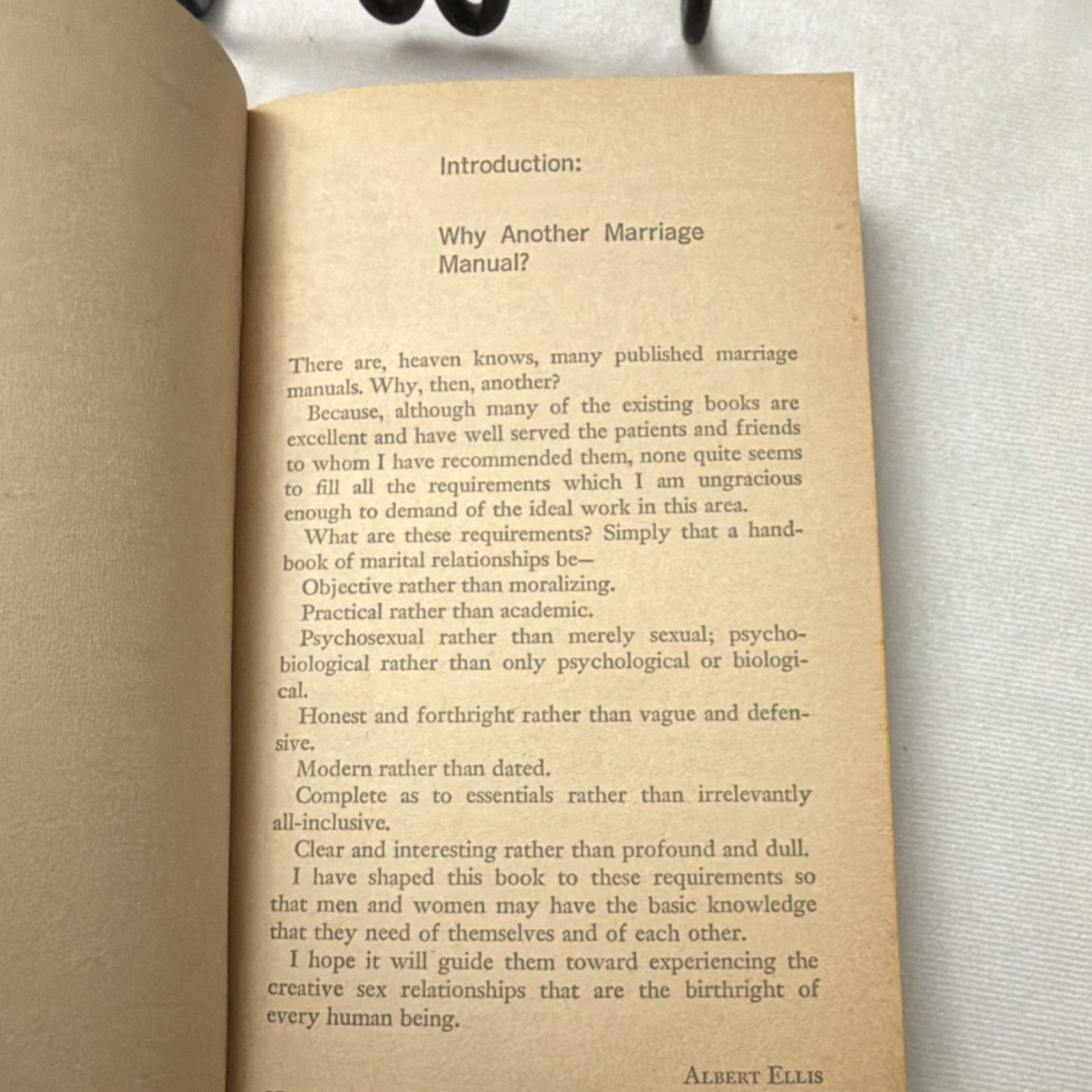 The Art and Science of Love by Albert Ellis Ph.D. Bantam Books 1969 Vintage PB