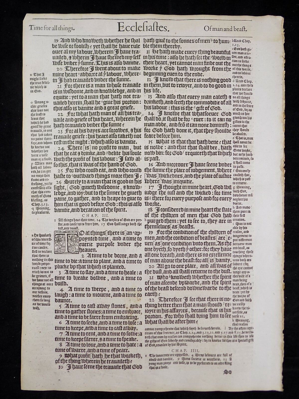 1583 Noblest Geneva Bible Folio- Book of Ecclesiastes- YOU PICK