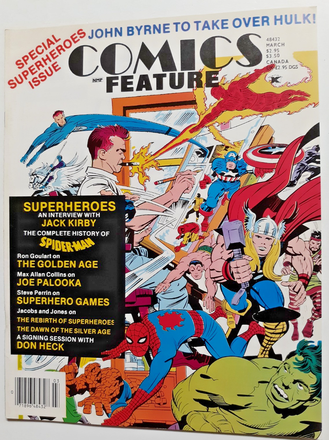 Comic Feature magazine March 1985 Superheroes issue Complete Spiderman history