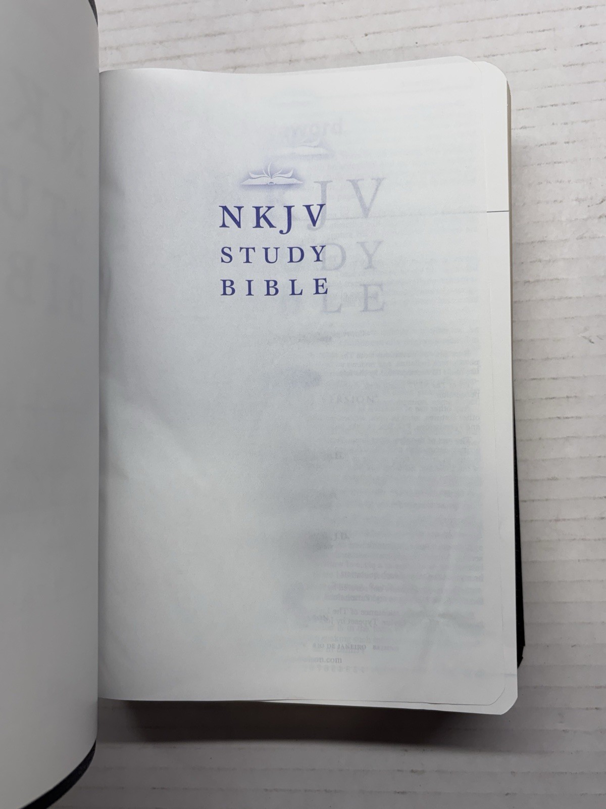 NEW NELSON’S NKJV STUDY BIBLE Black Bonded Leather 2885T ~ 2nd Ed 2007 Copyright