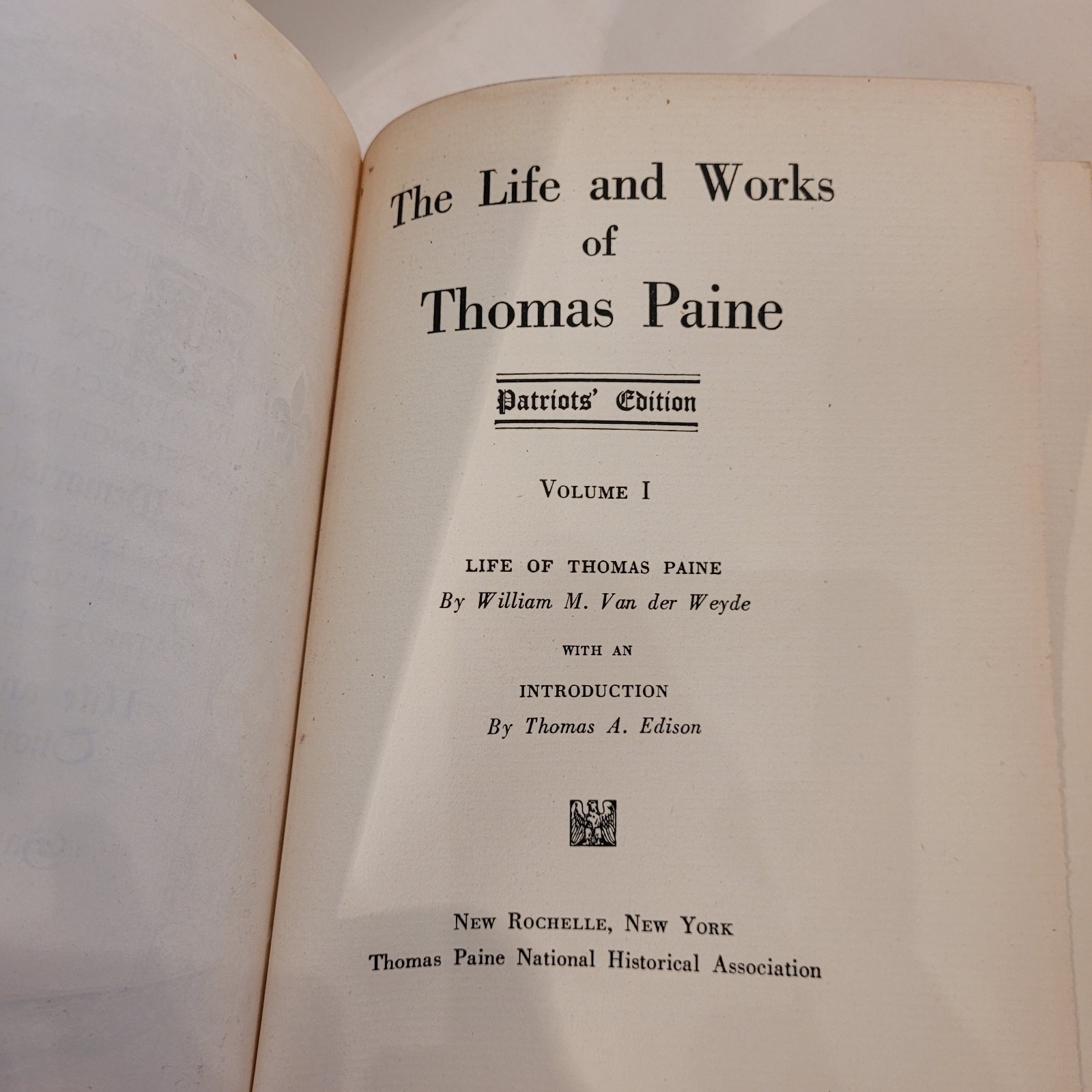 Thomas Paine 10 Volume Complete Life and Works of.. 1925 Patriots Edition