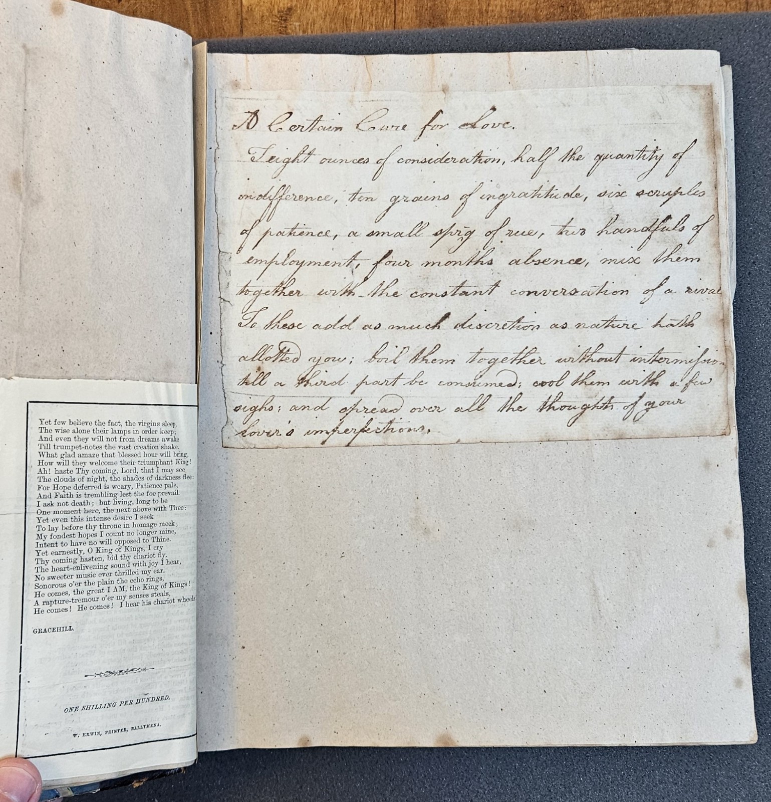 c1819 to 1880s Victorian Scrapbook Yorkshire Manuscript & Ephemera 77 Pages