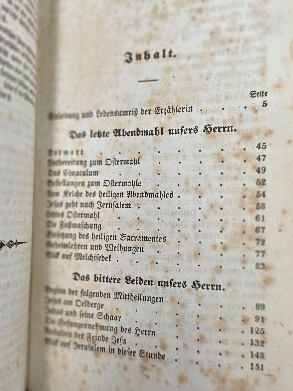 Antiq. Passion of Our Lord Jesus Christ Anne Katharina Emmerich German Lang 1865