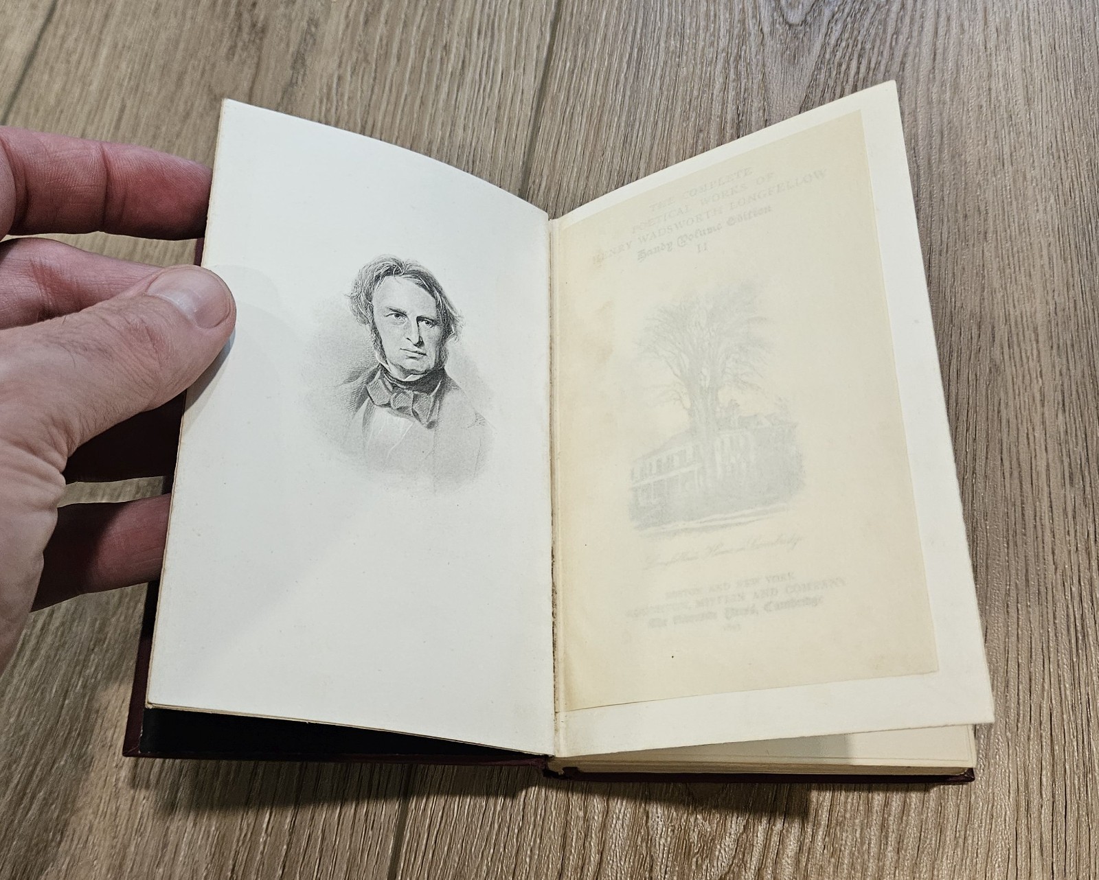 Longellow’s Poetical Works Vol. I-V In 5 Volume Set w/ Slip Case 1893 Antique